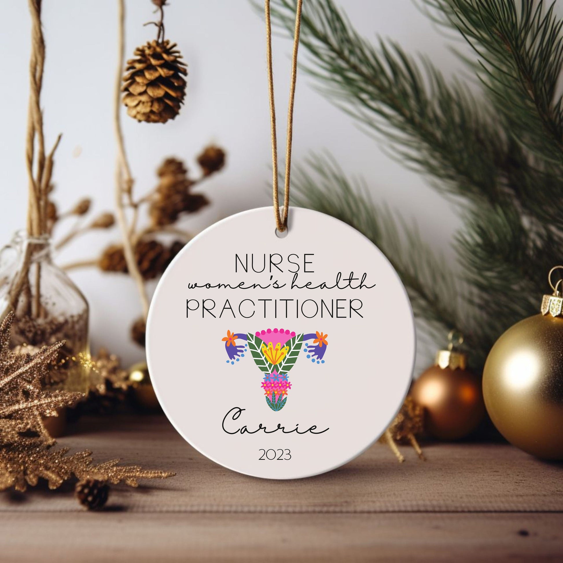 Personalized Women's Health Nurse Practitioner Ornament, Women's health Ornament, nu rse, Custom NP Gift, Preceptor, n urse, giftful nurse