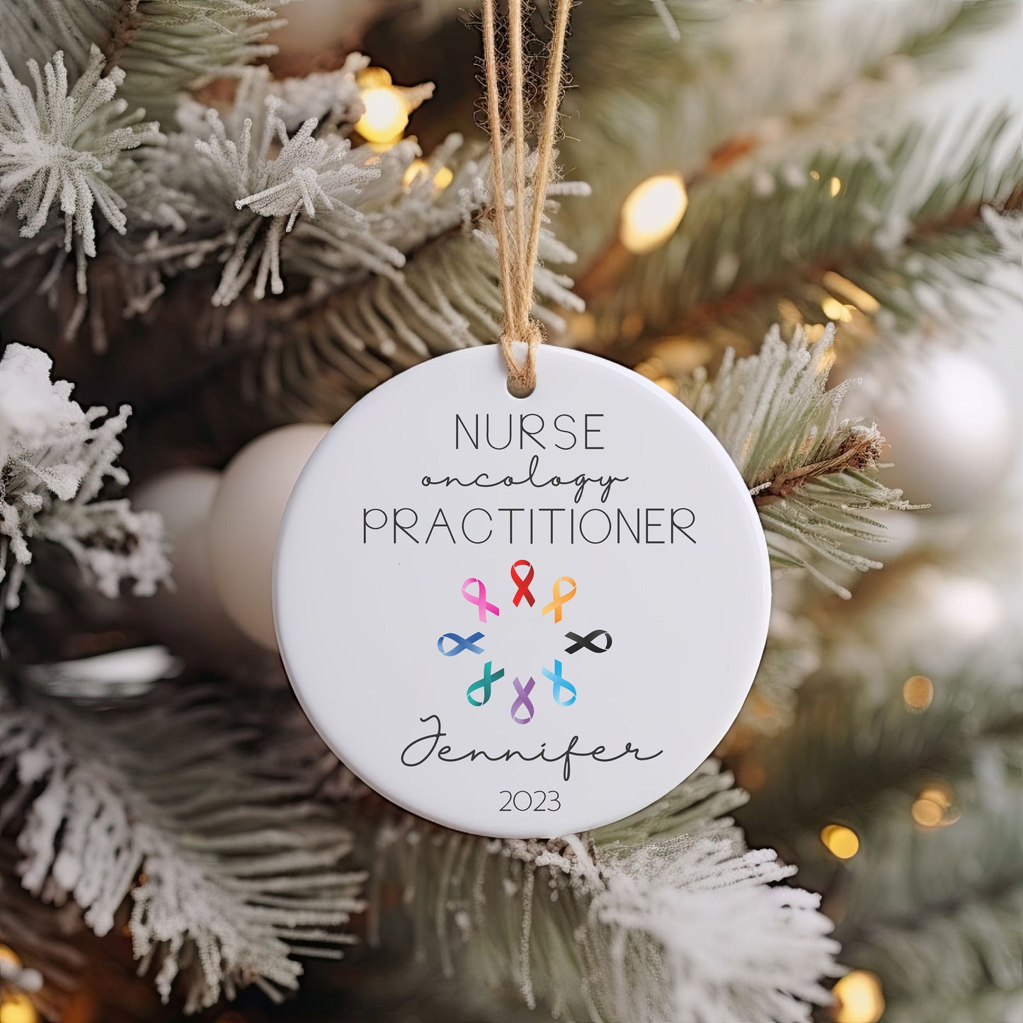 Personalized Oncology Nurse Practitioner Ornament