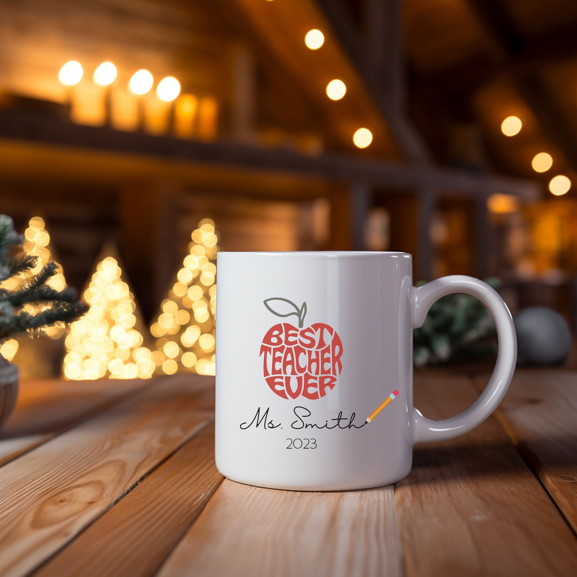 Personalized Teacher's Apple Mug