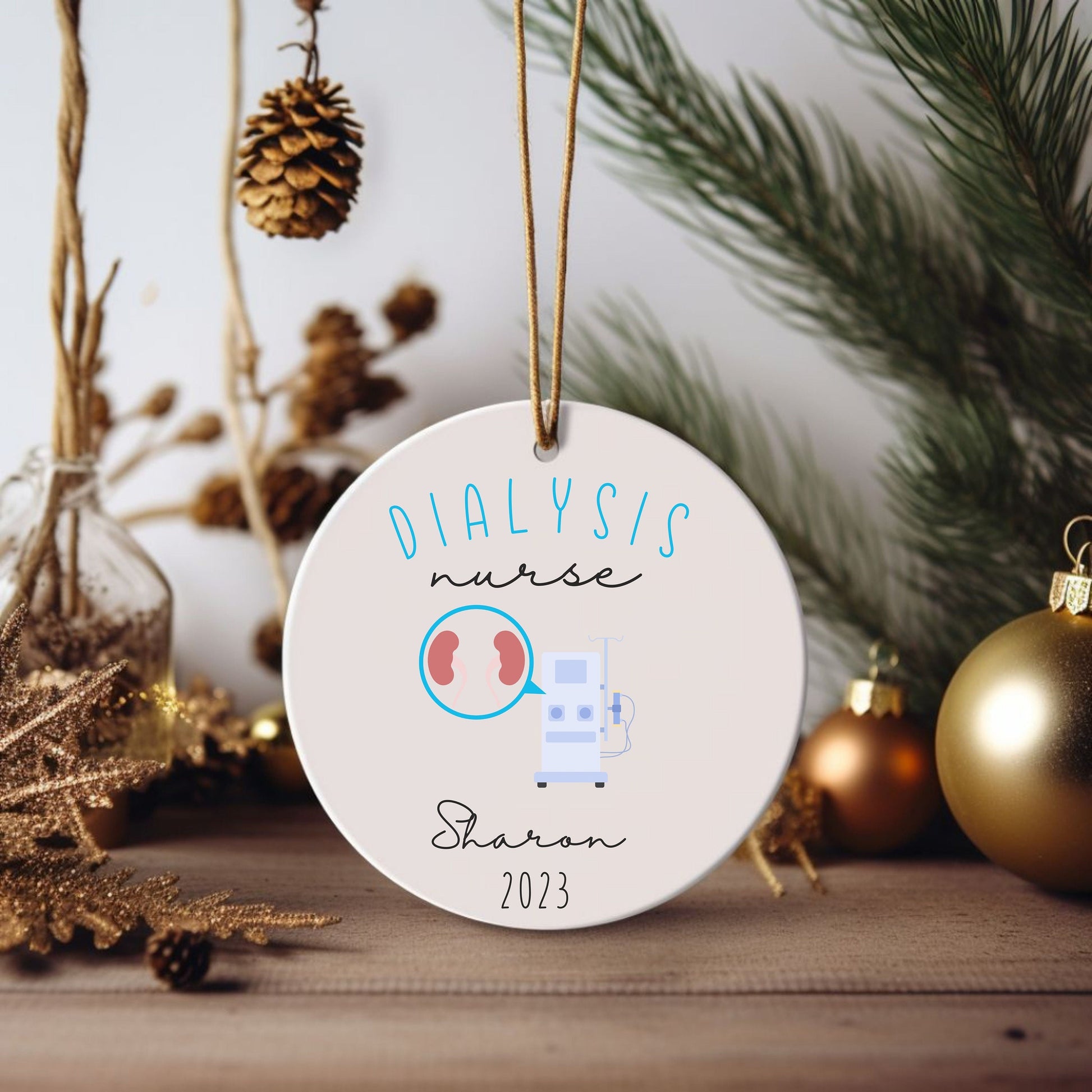 Personalized Dialysis Nurse Ornament