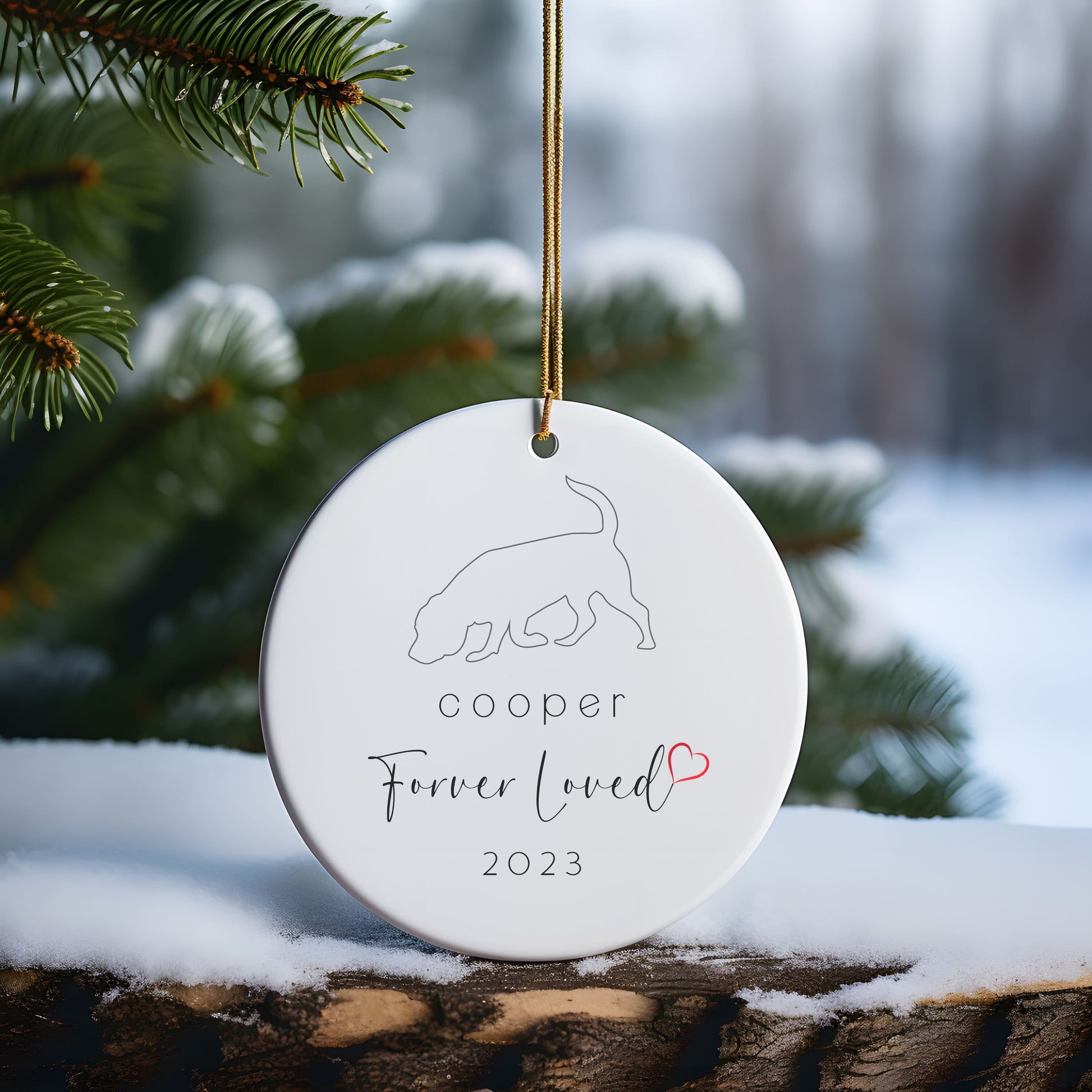 Personalized Dog Memorial Ornament