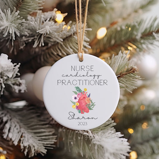 Personalized Cardiology Nurse Practitioner Ornament