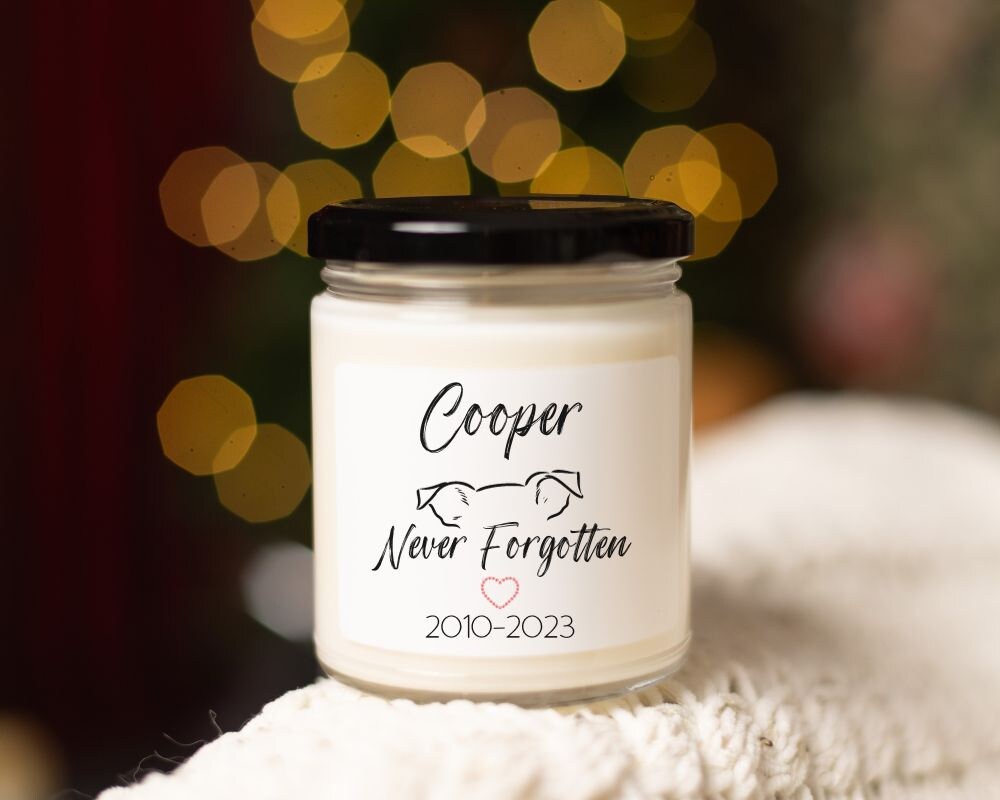 Personalized Canine Memorial Candle