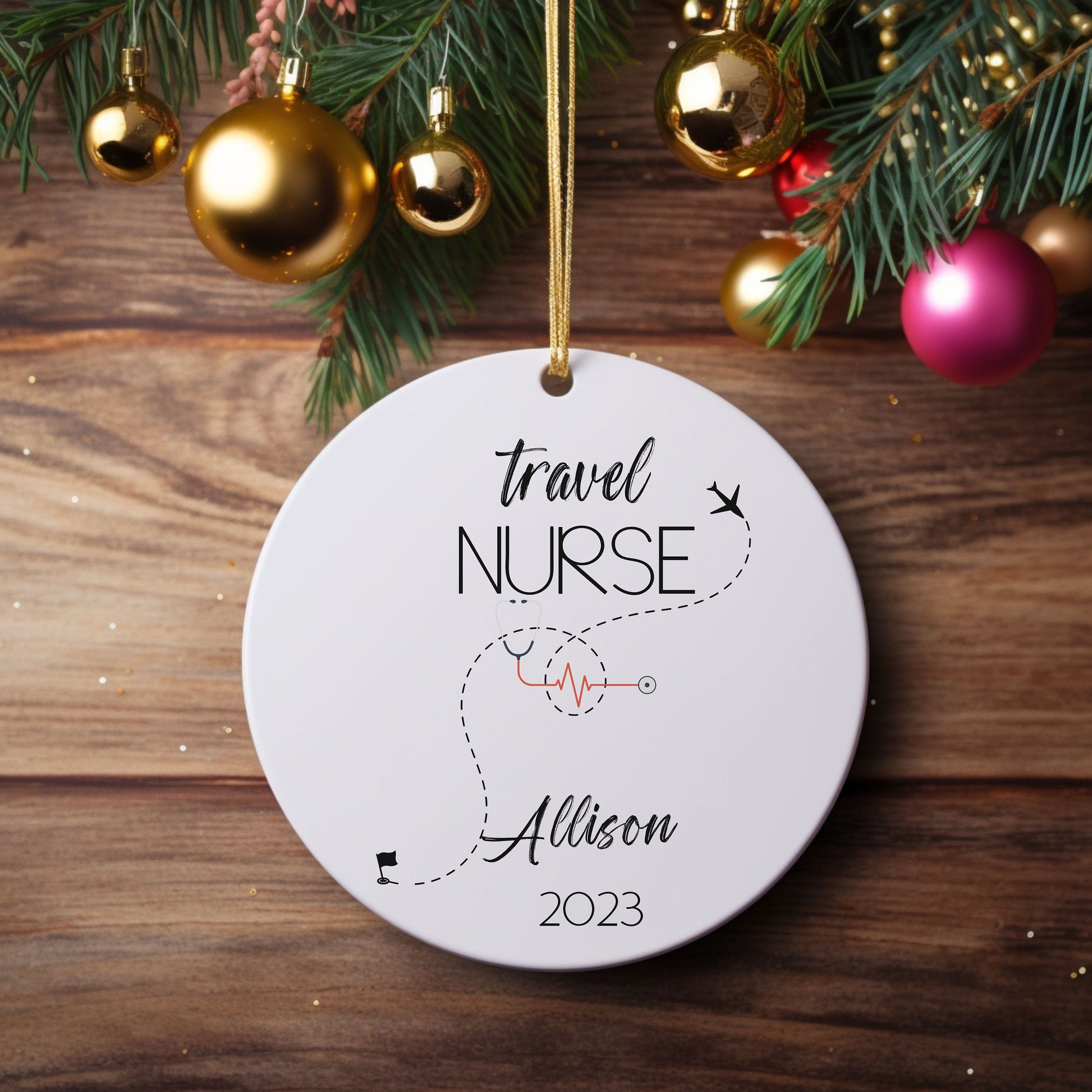 Personalized Travel Nurse Ornament, Travel Nurse Gift, Travel Nurse Gifts, nurse ry, Travel Nurse, Traveling Nurse Gift, nu rse