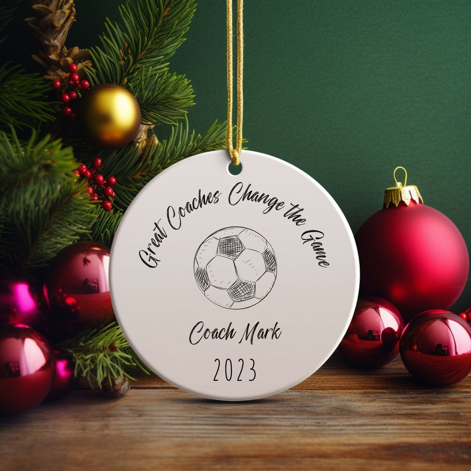 Personalized Soccer Coach Ornament, Soccer Coach Gift, Soccer Coach, Soccer Gifts, Soccer Ornament, Custom Soccer