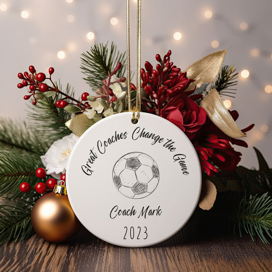 Personalized Soccer Coach Ornament, Soccer Coach Gift, Soccer Coach, Soccer Gifts, Soccer Ornament, Custom Soccer