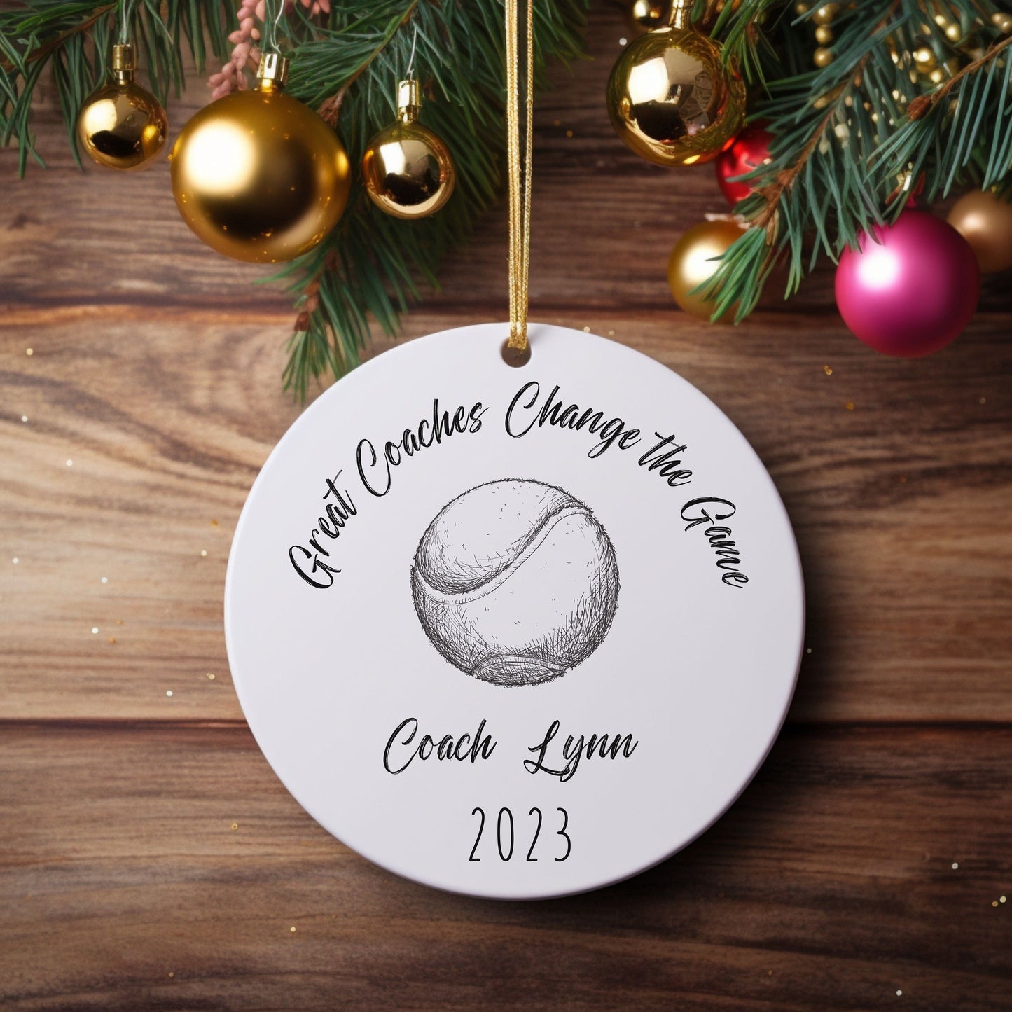 Personalized Tennis Coach Ornament, Tennis Coach Gift, Tennis Coach, Tennis Gifts, Tennis Ornament, Custom Tennis