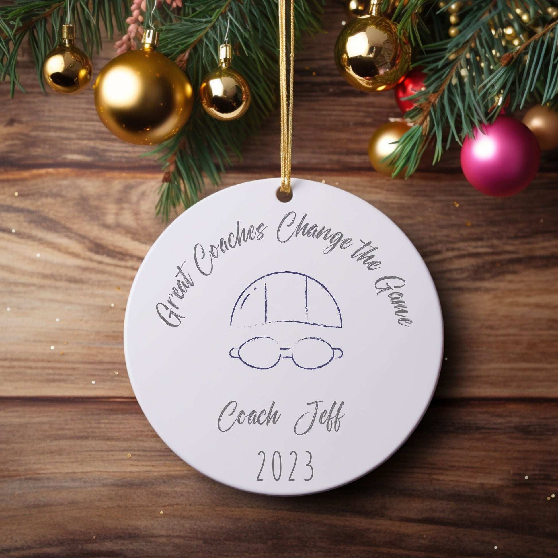 Personalized Swim Coach Ornament