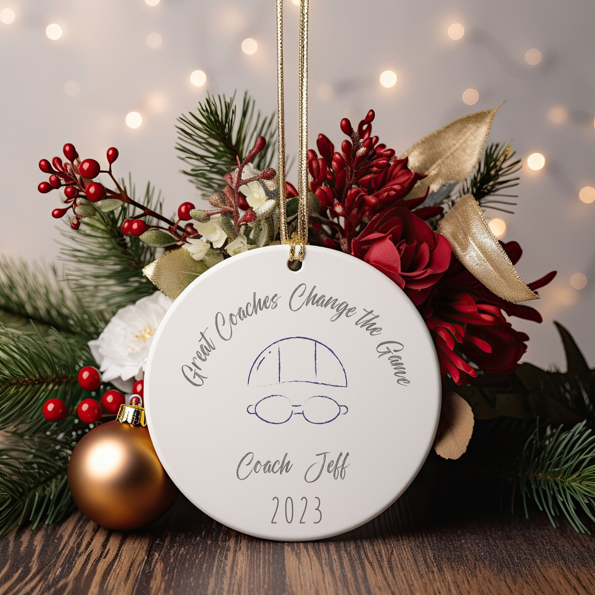 Personalized Swim Coach Ornament