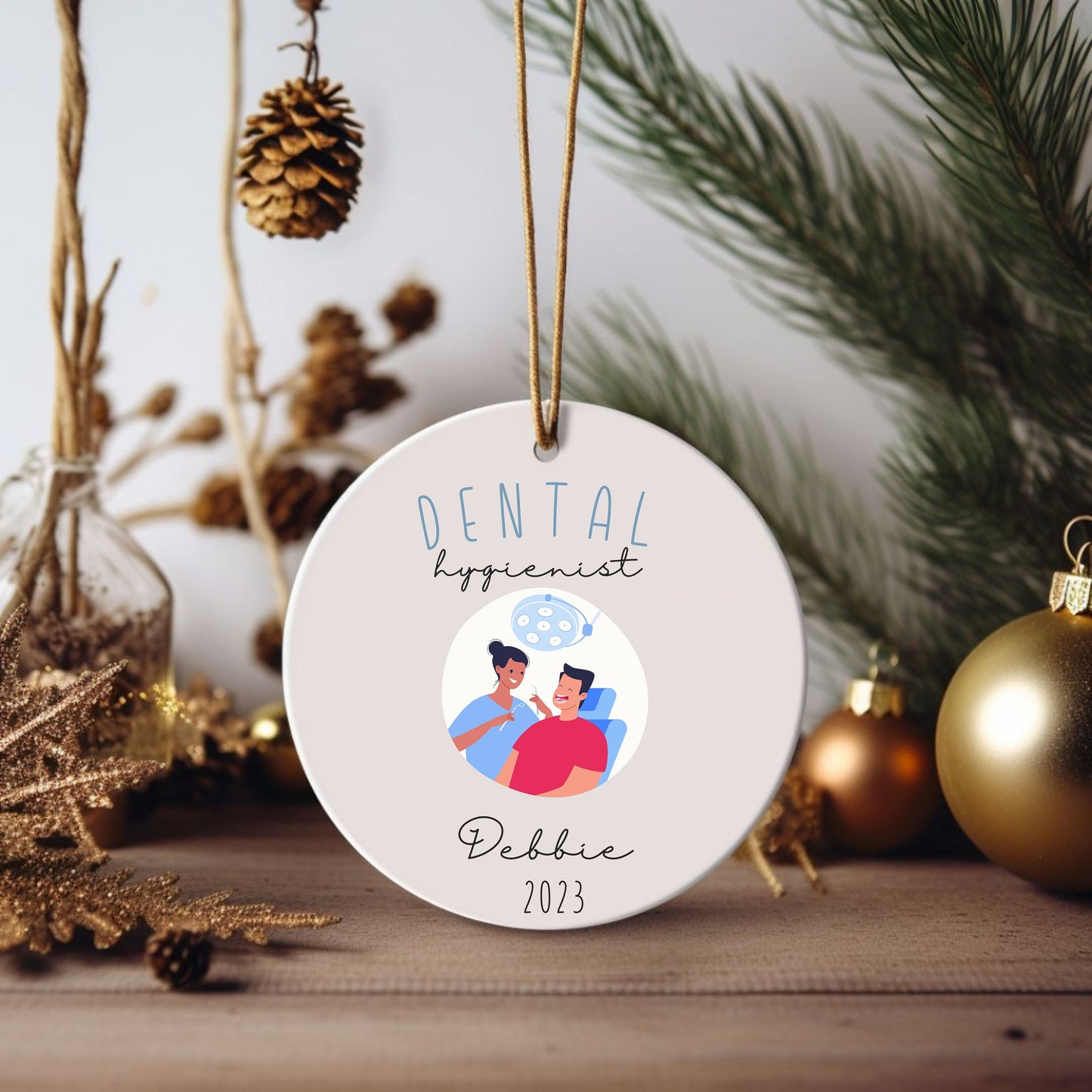 Personalized Dental Hygienist Ornament