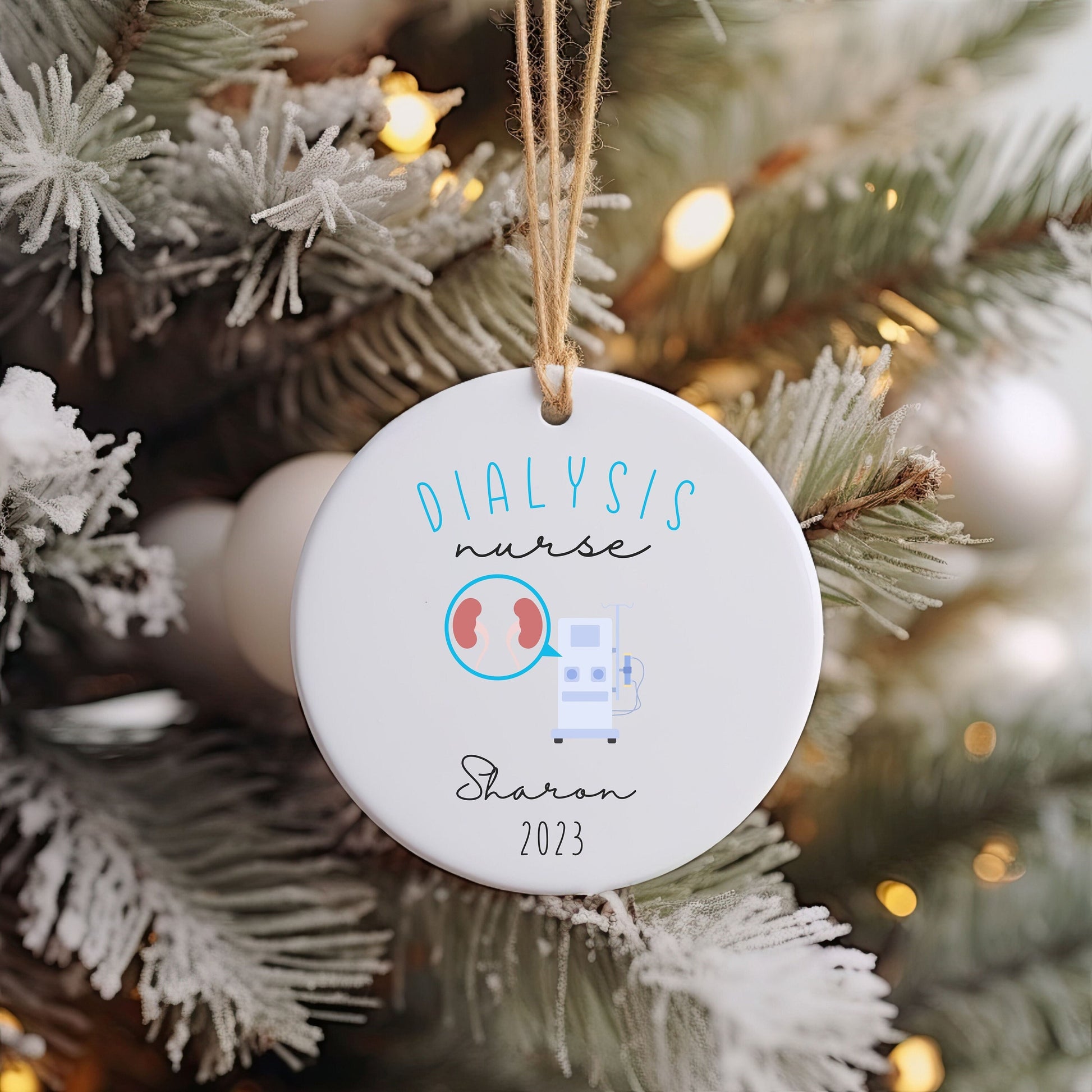 Personalized Dialysis Nurse Ornament