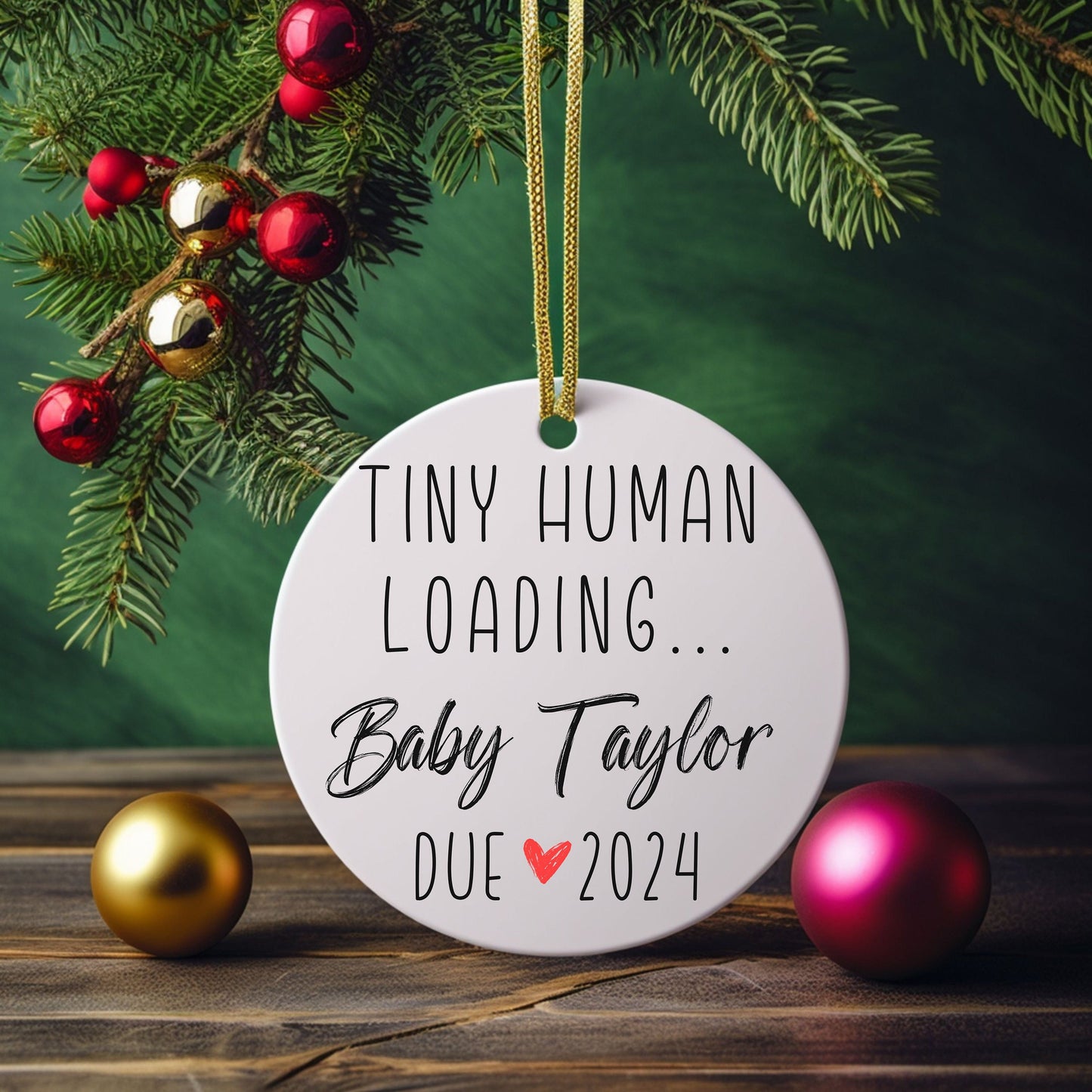 Personalized Tiny Human Loading Ornament