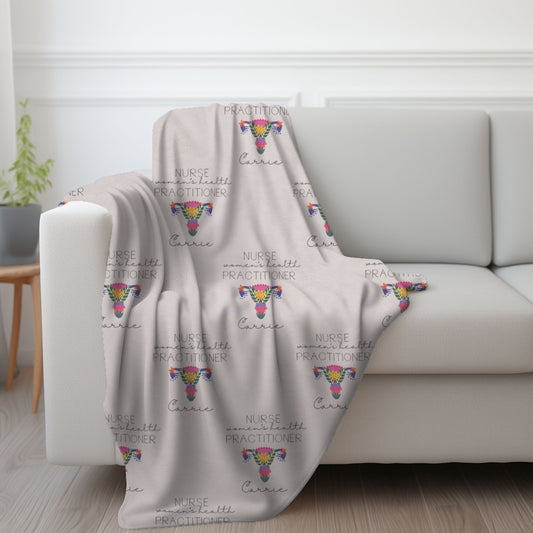 Personalized Women's Health Nurse Practitioner Blanket, nursepractitioner, nu rse, Custom Blanket, NP Gift, WHNP, n urse