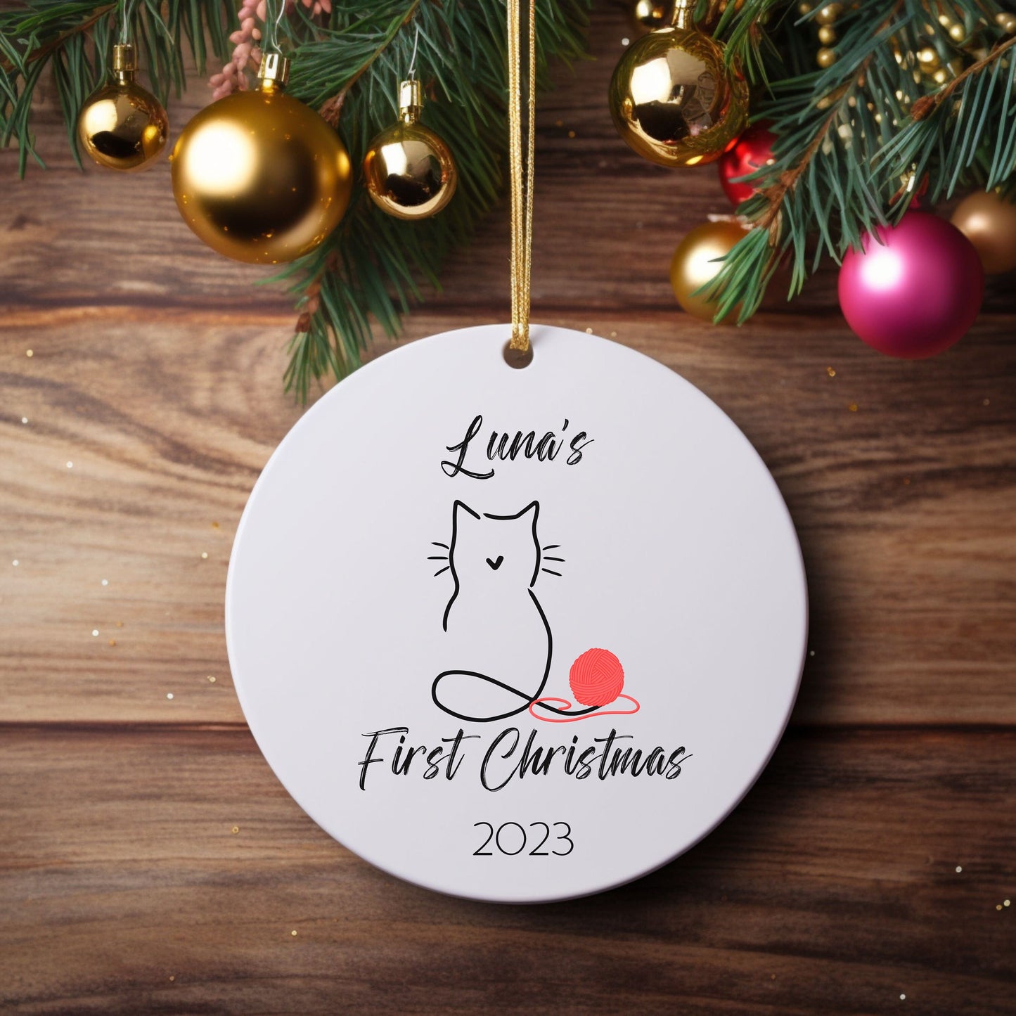 Custom Kitten Ornament, Kitten First Christmas, New Kitten Gift, New Kitten Christmas, Personalized Pet Gift, Kitten Gift, New Pet Gift