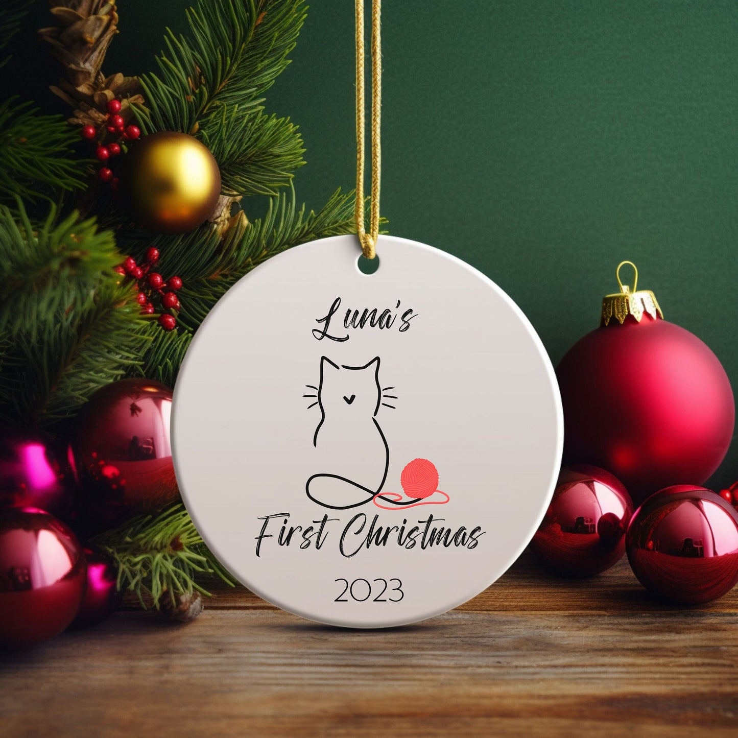 Custom Kitten Ornament, Kitten First Christmas, New Kitten Gift, New Kitten Christmas, Personalized Pet Gift, Kitten Gift, New Pet Gift