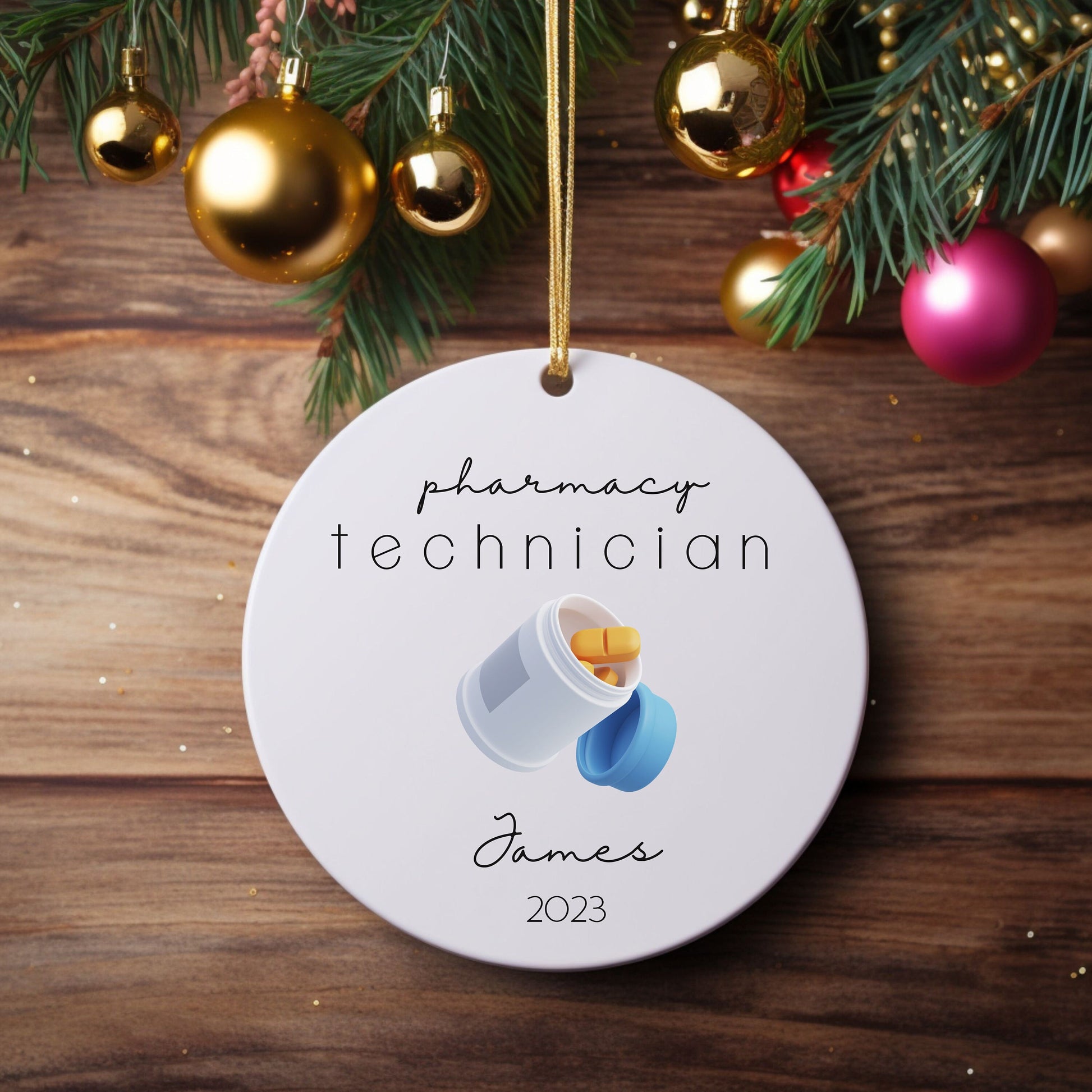 Personalized Pharmacy Technician Ornament, pharmacy, Pharmacy Tech, Pharmacy tech life, gifted pharmacy, pharmacy tech student, pharmacie