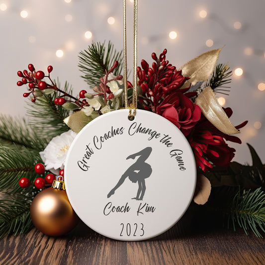 Personalized Gymnastics Coach Ornament, Gymnastics Coach Gift, gymnastics gift, Sports Ornament, custom ornament, Personalized Gift