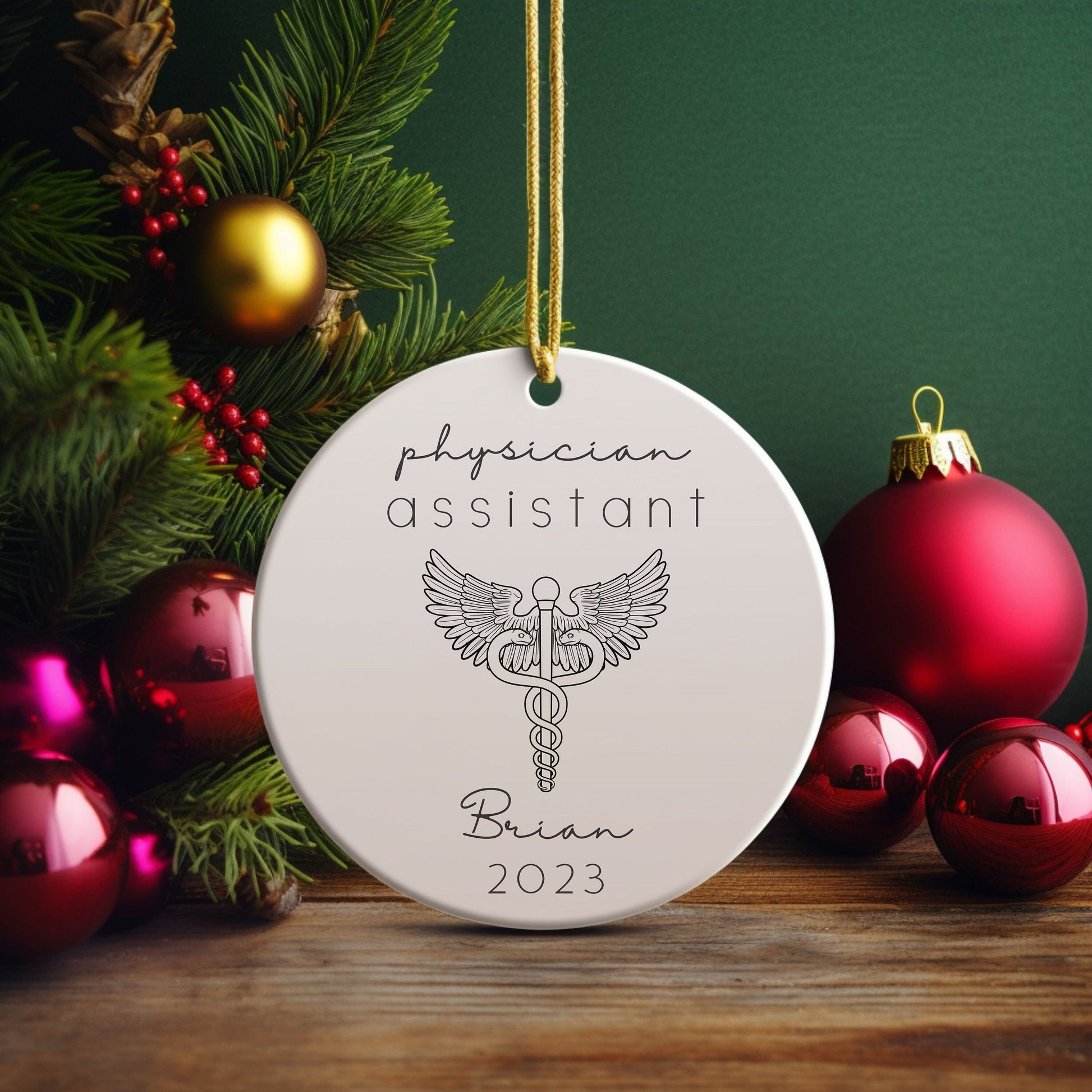 Personalized Physician Assistant Ornament, Physician Assistant Gift, PA Gift, Physician Assistant Gifts, PA-C Gift