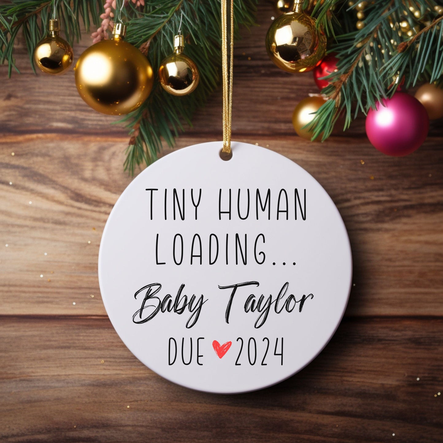 Personalized Tiny Human Loading Ornament