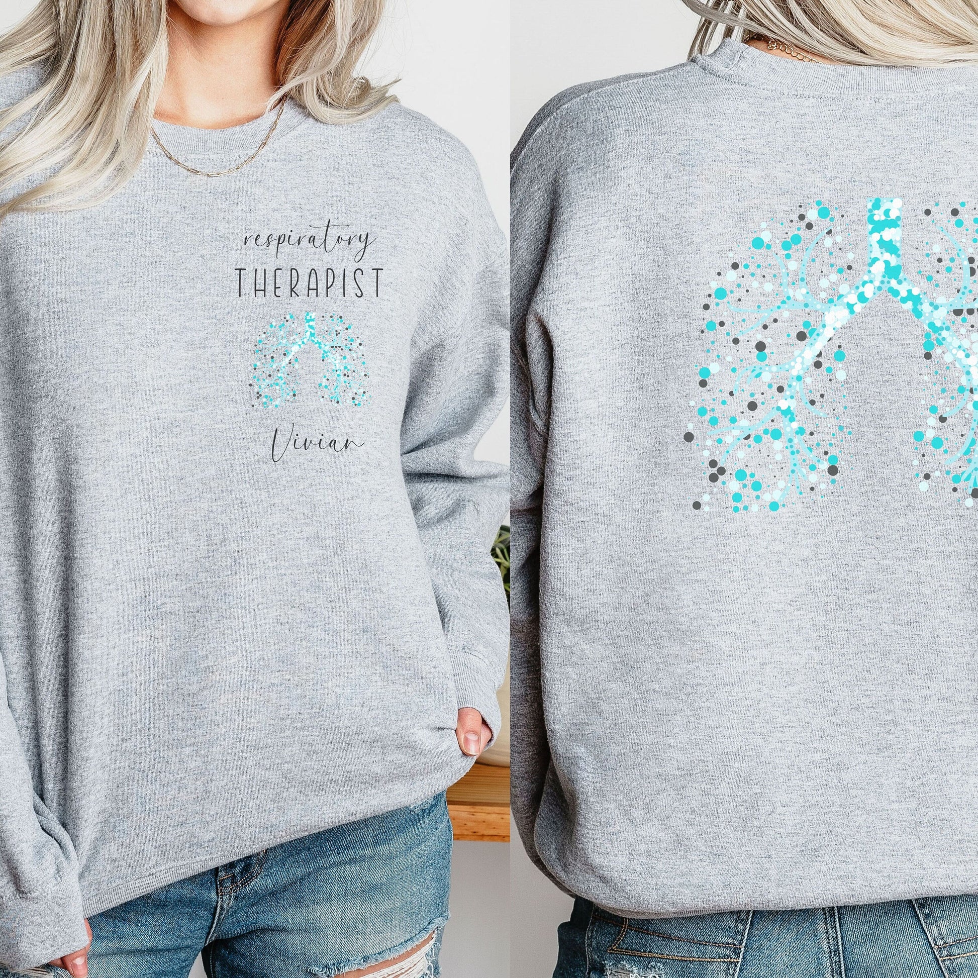 Personalized Respiratory Therapist Sweatshirt, Respiratory Therapist, Respiratory Therapist Gift, Respiratory Therapy Shirt, therapist ally