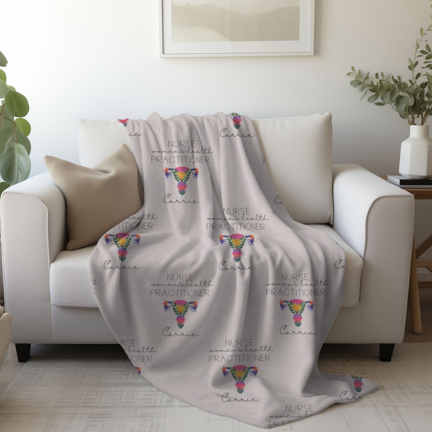 Personalized Women's Health Nurse Practitioner Blanket, nursepractitioner, nu rse, Custom Blanket, NP Gift, WHNP, n urse