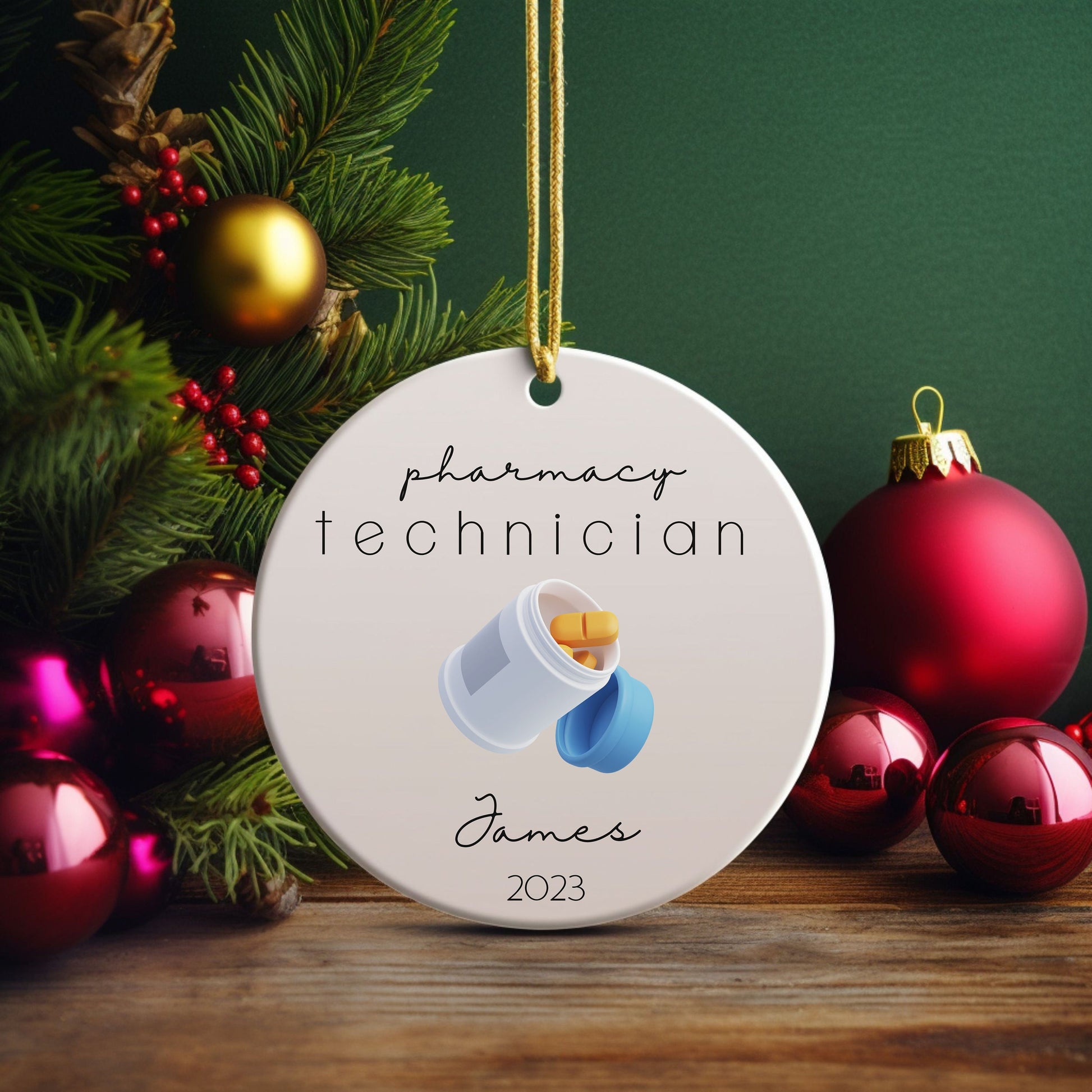 Personalized Pharmacy Technician Ornament, pharmacy, Pharmacy Tech, Pharmacy tech life, gifted pharmacy, pharmacy tech student, pharmacie