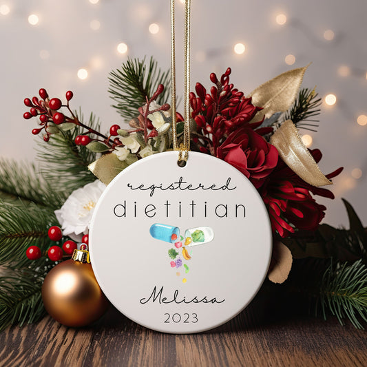 Personalized Registered Dietitian Ornament, Dietitian Gift, RD, Nutritionist, Dietitian Present, dietitian products