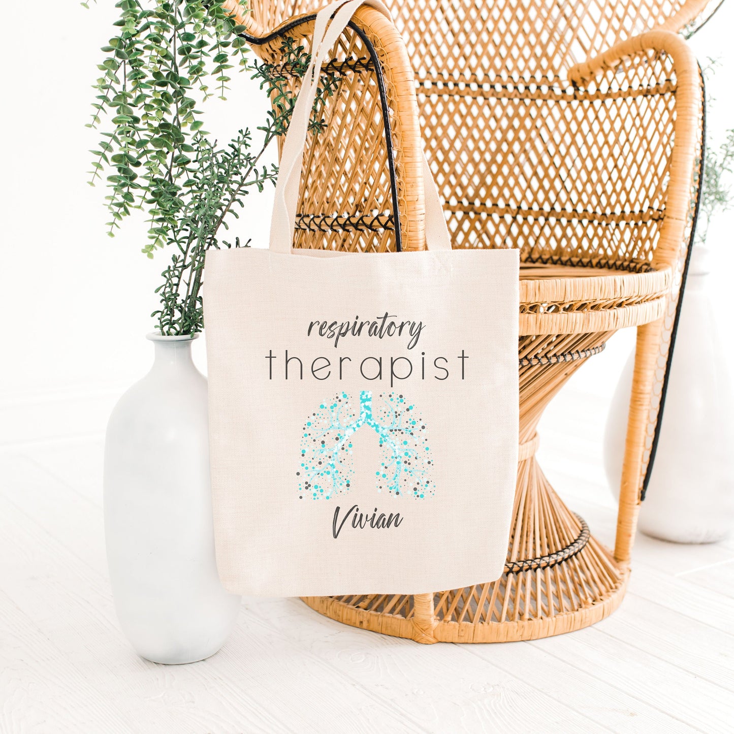 Personalized Respiratory Therapist Tote Bag, Respiratory work bag, Respiratory Therapist Gift, Respiratory, Respiratory Care Week