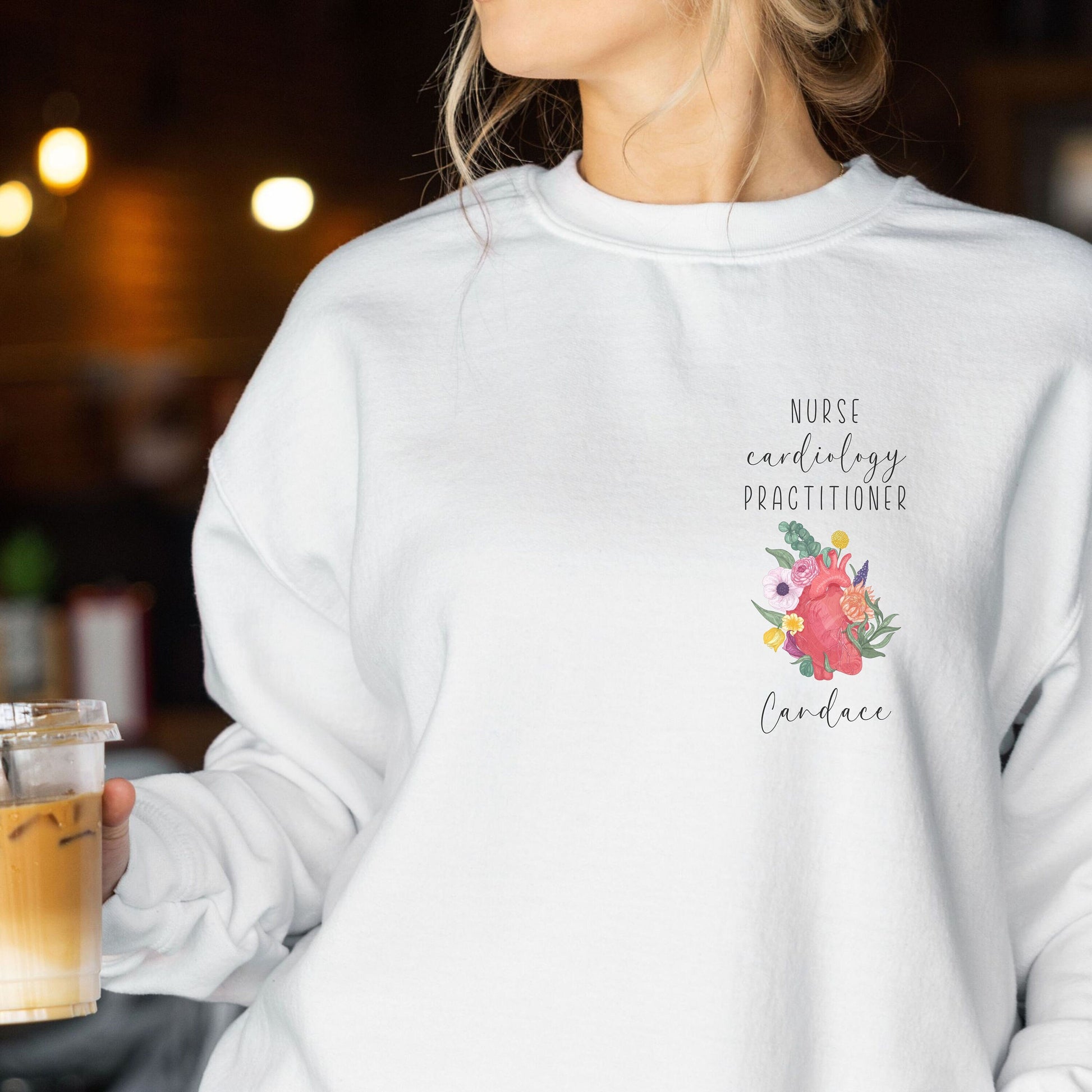 Personalized Nurse Practitioner Sweatshirt, nu rse, Cardiology Shirt, Nurse Practitioner Sweatshirt, Cardiology Gifts, Crewneck Sweatshirt