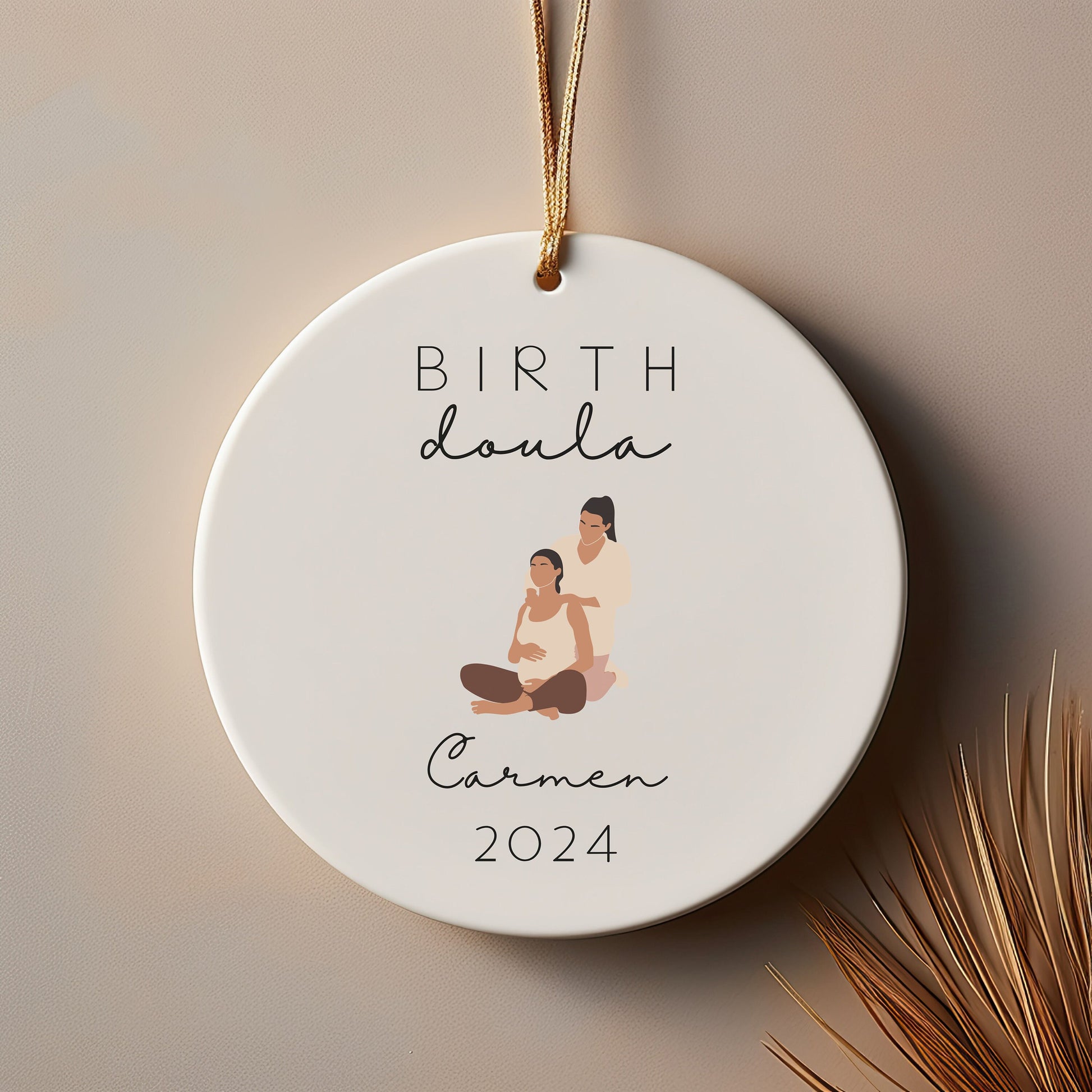 Personalized Birth Doula Ornament, Doula Gift, doula thankful gift, doula thankyou, labor and delivery, labordelivery nurse