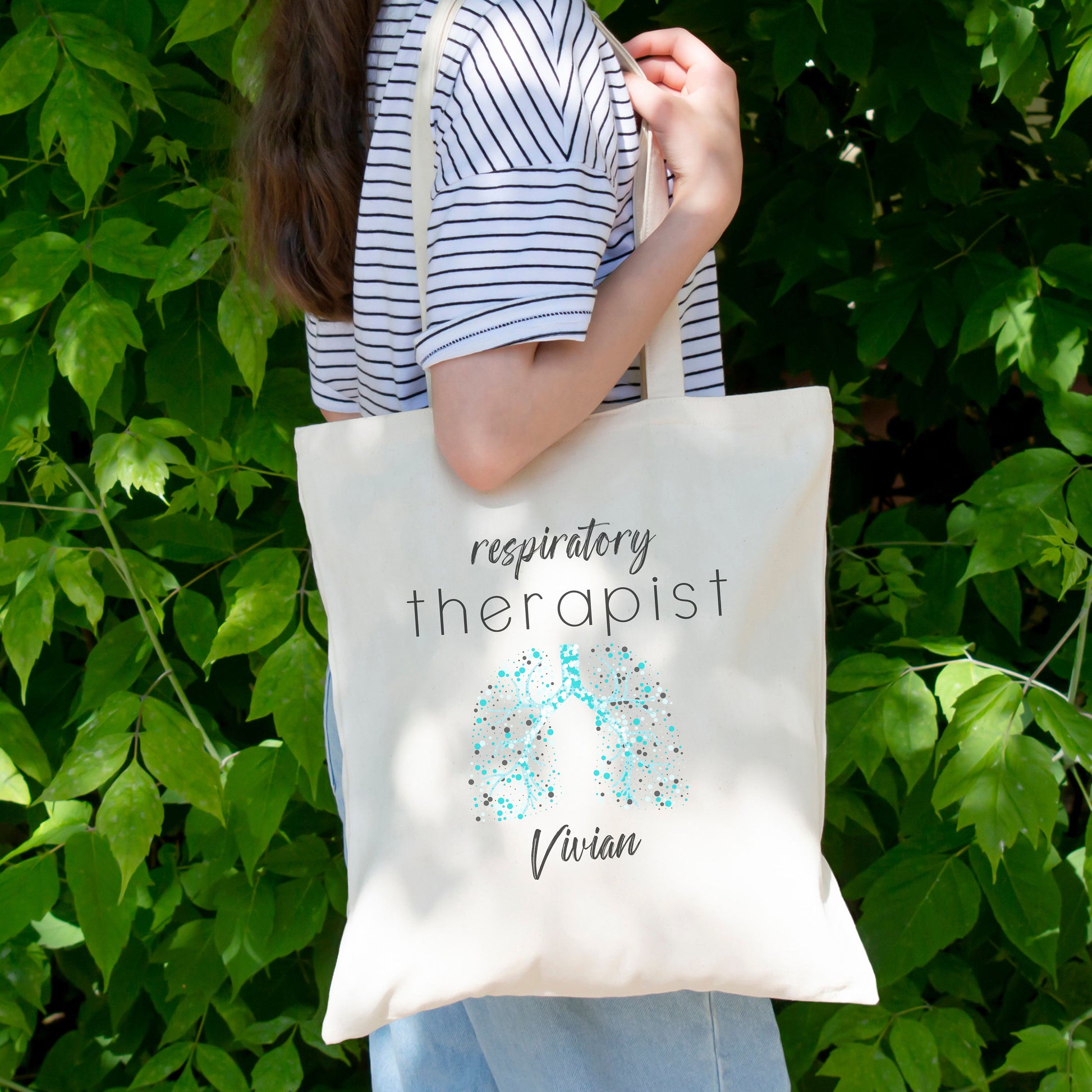 Personalized Respiratory Therapist Tote Bag, Respiratory work bag, Respiratory Therapist Gift, Respiratory, Respiratory Care Week