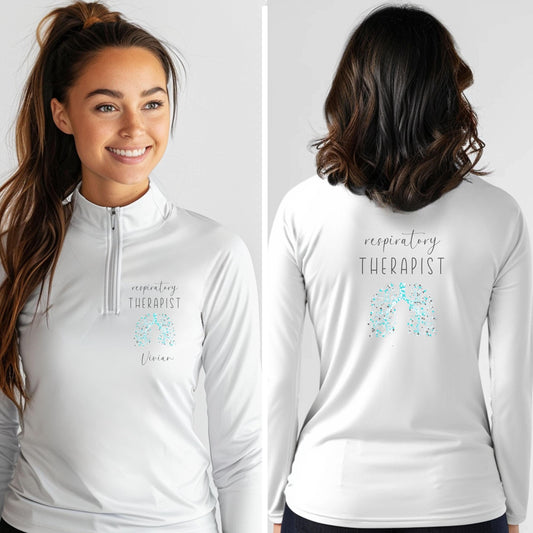 Custom Respiratory Therapist Quarter Zip, RT Pullover, Graduation Gift, Gift for Respiratory Therapist, RT sweatshirt, therapist ally