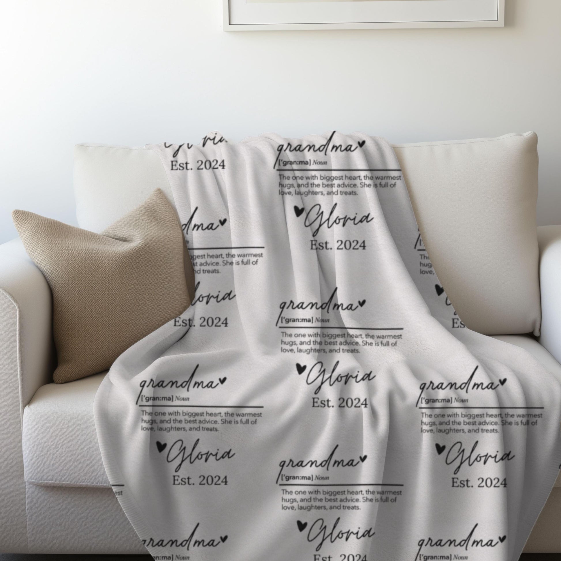 Custom Grandma Blanket, Pregnancy Announcement Grandma, New Grandma, Personalized Gift For Grandma, First Time Grandma, Grandma Christmas