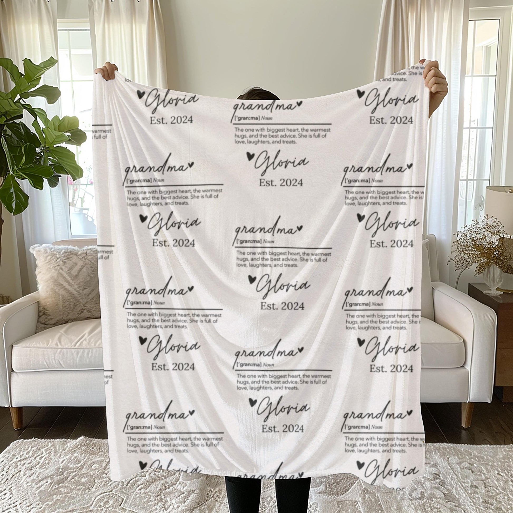 Custom Grandma Blanket, Pregnancy Announcement Grandma, New Grandma, Personalized Gift For Grandma, First Time Grandma, Grandma Christmas