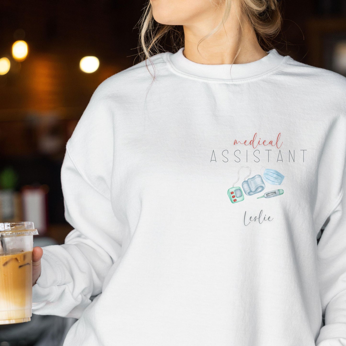 Personalized Medical Assistant Sweatshirt, Custom Medical Assistant Shirt, Nurse Appreciation Gift, Medical Assistant Crewneck, MA Sweater