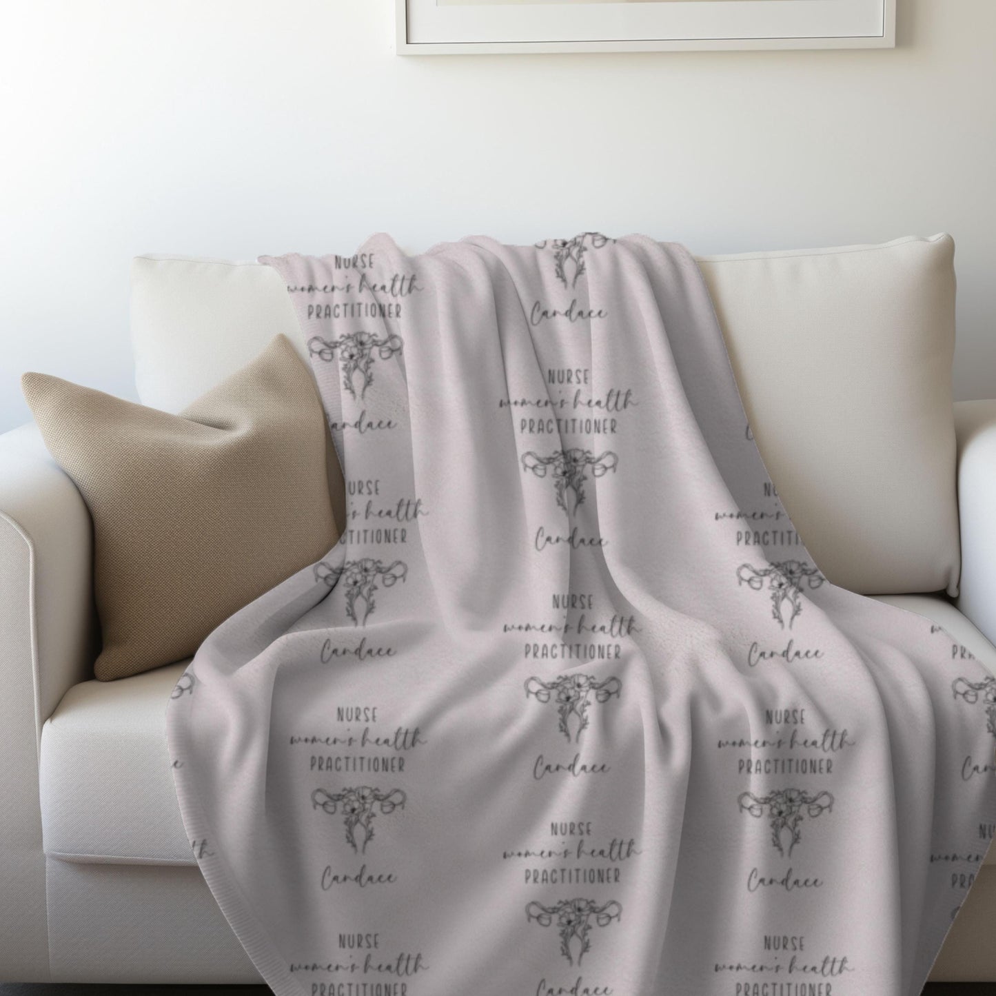 Personalized Womens Health NP Blanket, Nurse Practitioner, NP Gifts, Nurse Appreciation, Gifts for Nurse, Obgyn, Custom Throw