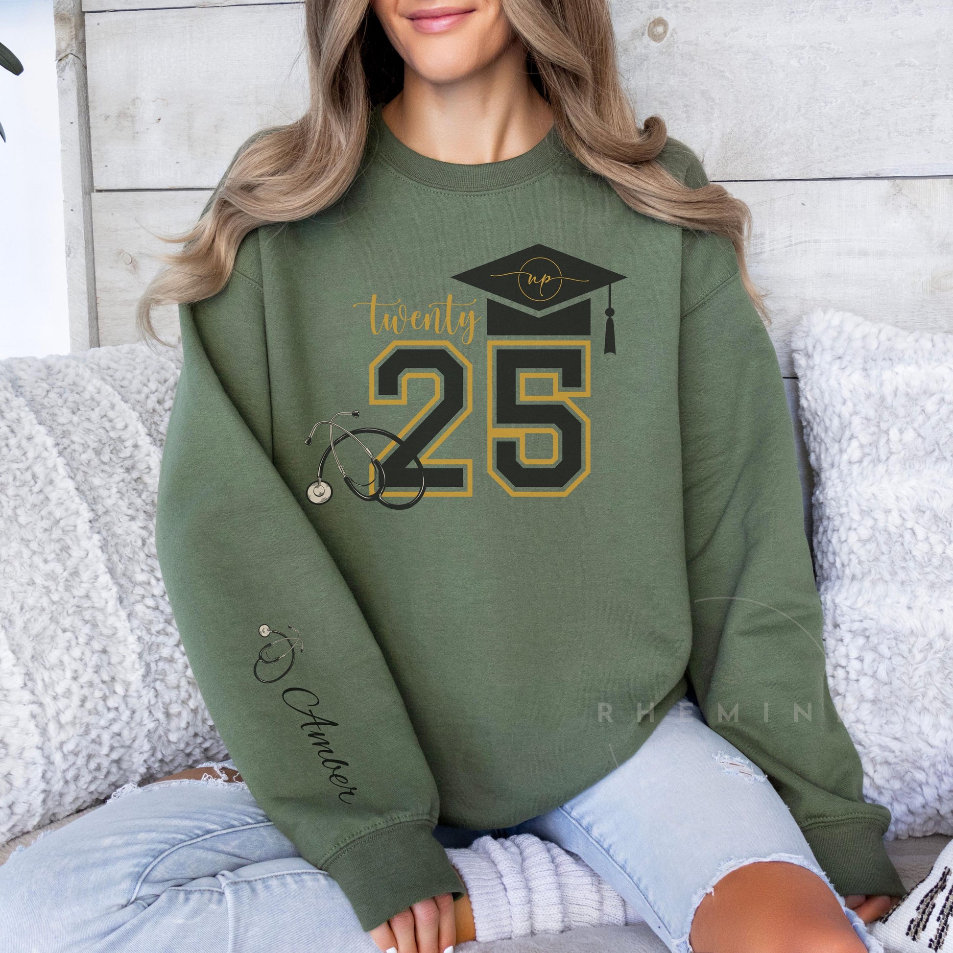 2025 Nurse Practitioner Graduation Sweatshirt, Personalized Sweatshirt, NP Student Gift, Gift for nurse, Nurse Graduation, NP Gifts