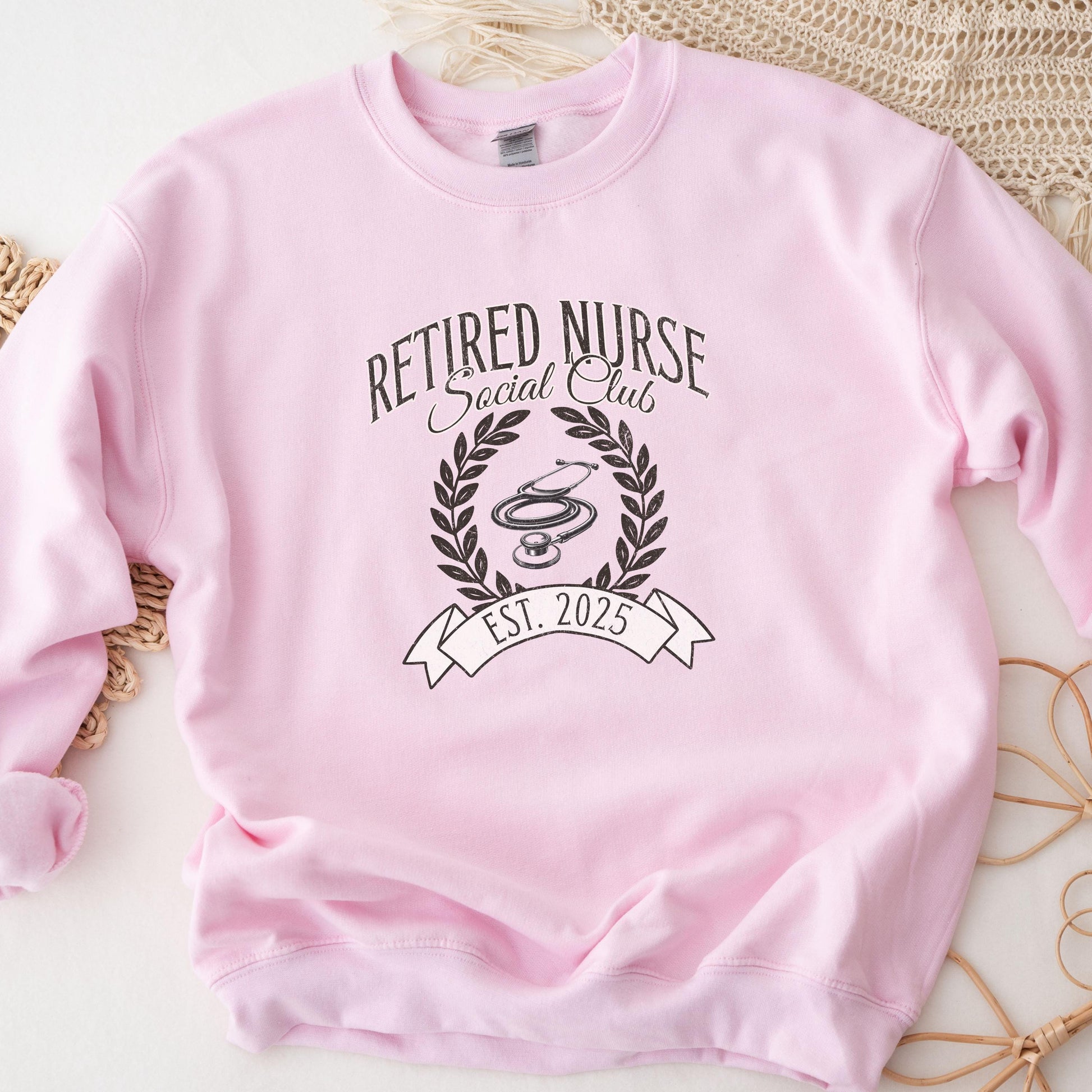 Retired Nurse Social Club Sweatshirt, Nursing Student, Nurse Appreciation, Gift for Nurses, RN Gifts, LPN Gift, Nurse Graduation Sweaters