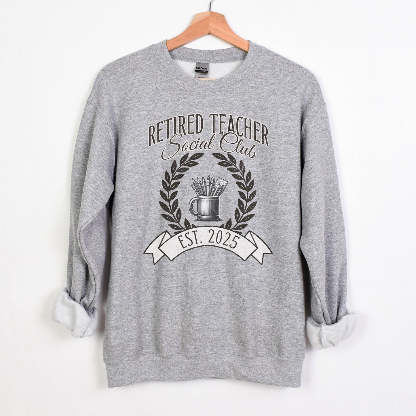 Retired Teacher Social Club Sweatshirt, Retirement Teacher, Teacher Gift, Teacher Appreciation, Teacher Keepsake, Retired Teacher, Retire