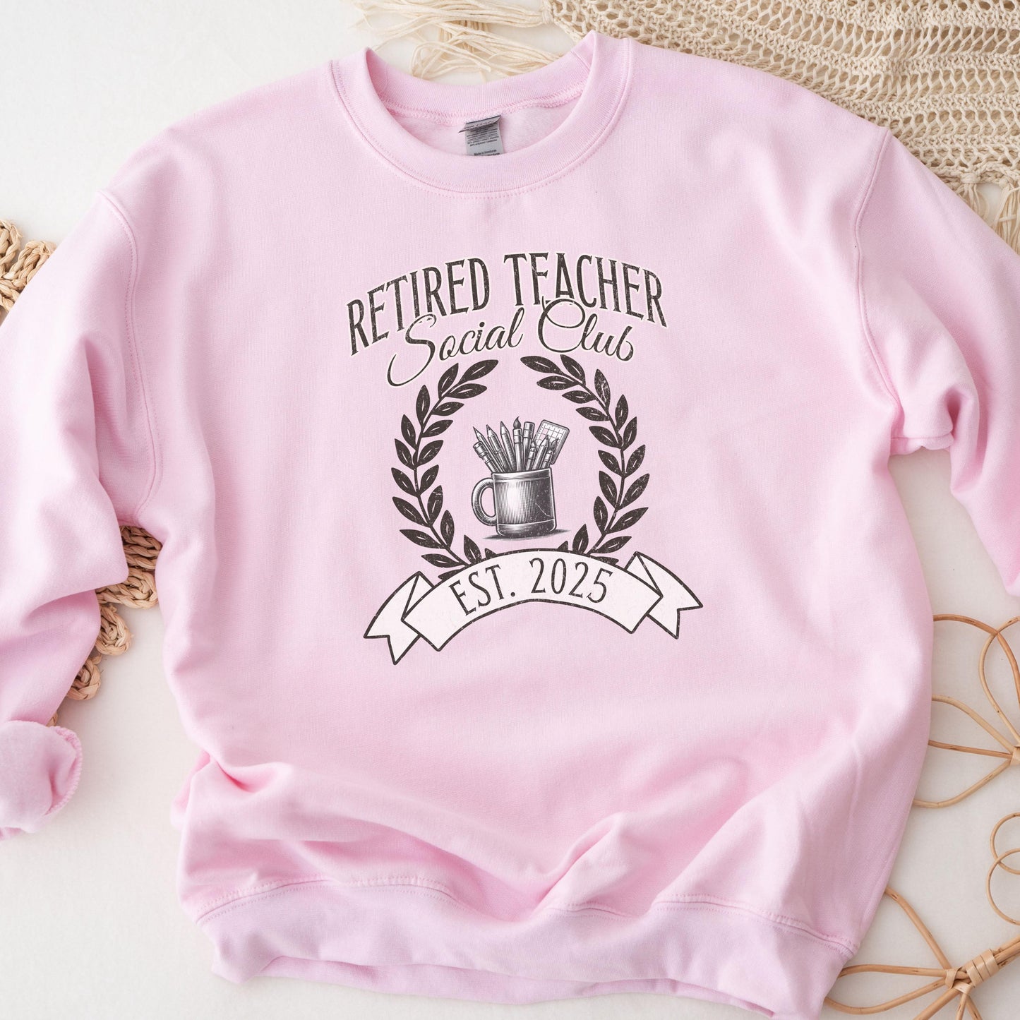 Retired Teacher Social Club Sweatshirt, Retirement Teacher, Teacher Gift, Teacher Appreciation, Teacher Keepsake, Retired Teacher, Retire