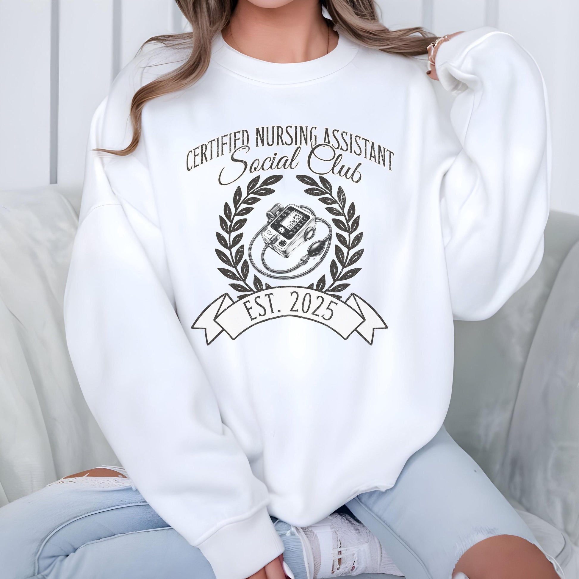 Certified Nursing Assistant Social Club Sweatshirt, CNA, CNA Sweatshirt, CNA Gifts, Nursing Assistant Shirt, Medical Assistant