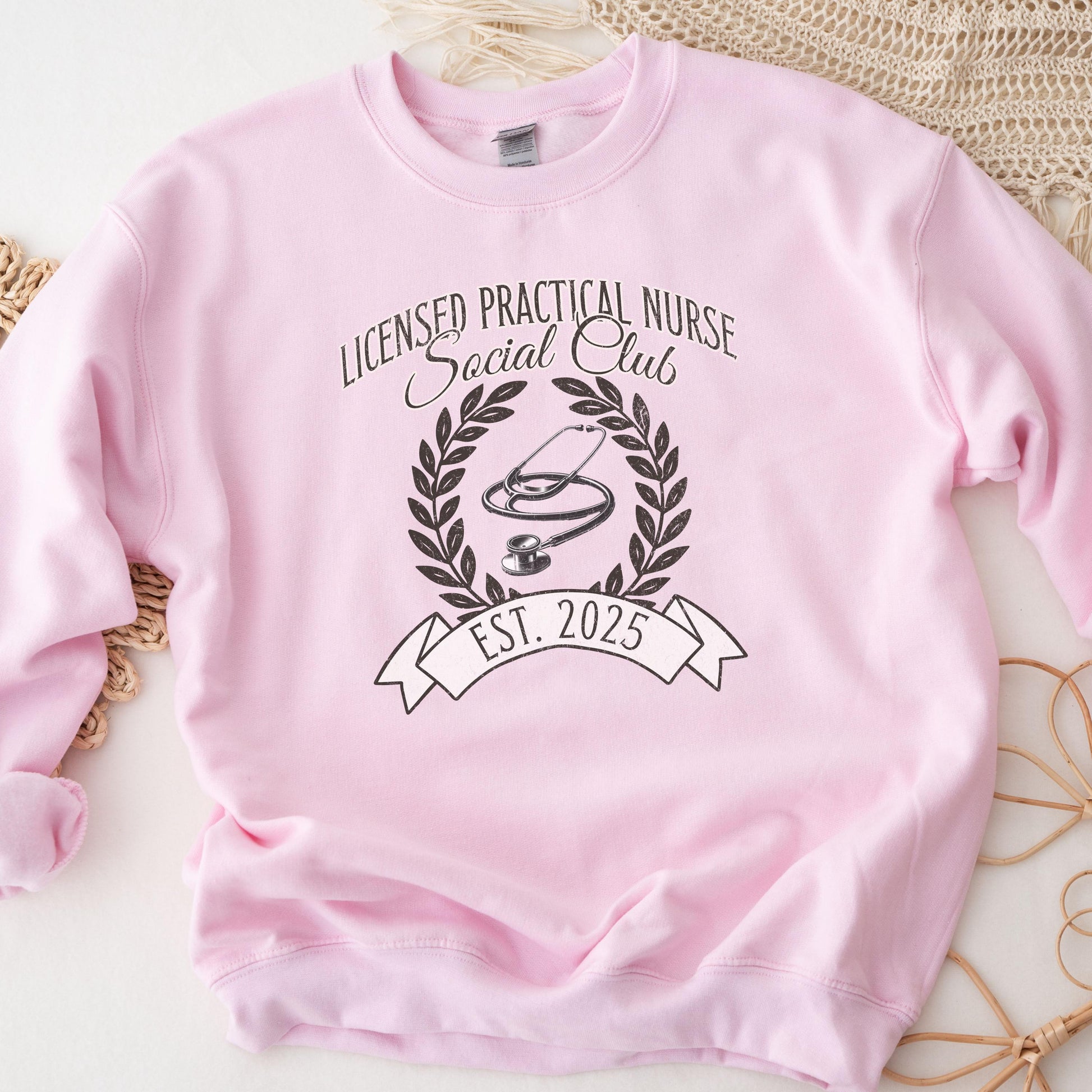 Licensed Practical Nurse Social Club Sweatshirt, LPN RN, Graduation Gift, Nurse Sweater, Nursing School, Student Nurse, Nurses Week Gift