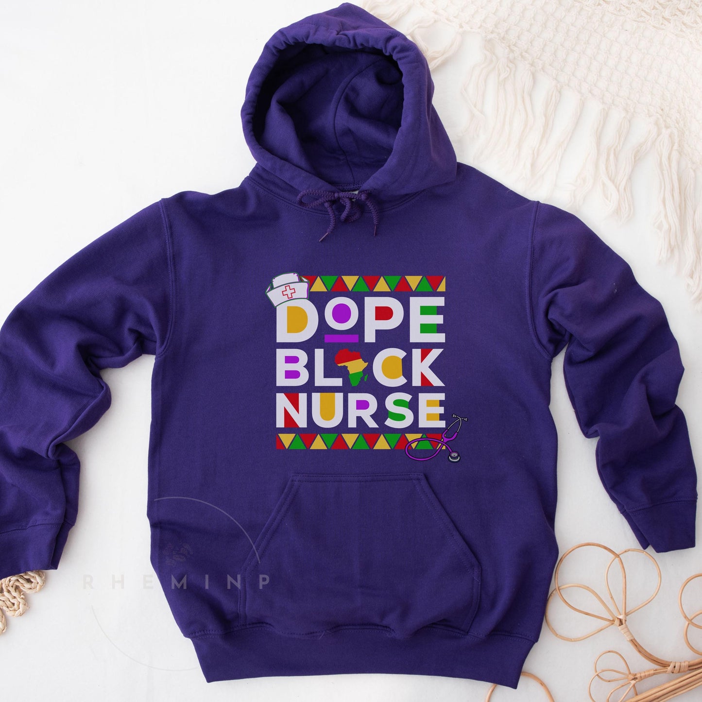 Dope Black Nurse Hoodie, Hoodies, Black History, Gift for Nurses, LPN shirt, Registered Nurse Hoodie, Nursing Student, Nurse Appreciation