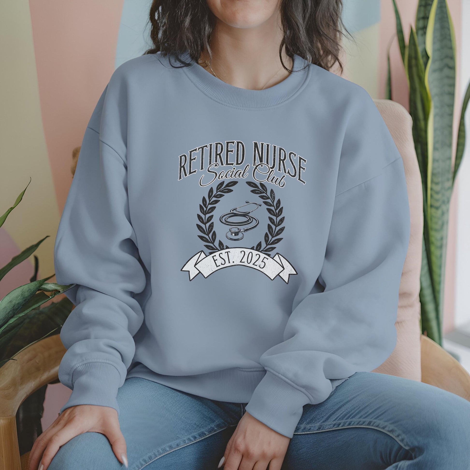 Retired Nurse Social Club Sweatshirt, Nursing Student, Nurse Appreciation, Gift for Nurses, RN Gifts, LPN Gift, Nurse Graduation Sweaters