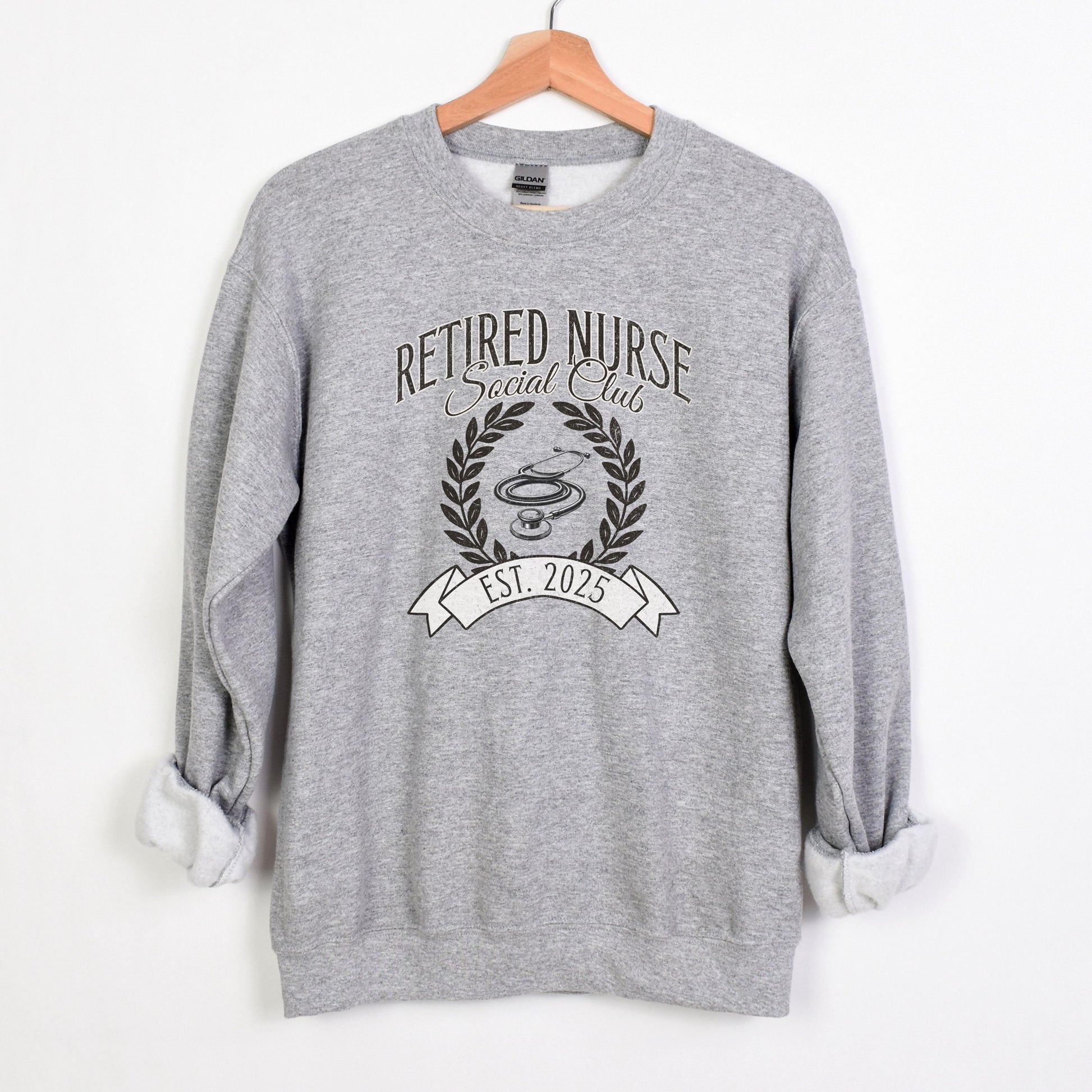 Retired Nurse Social Club Sweatshirt, Nursing Student, Nurse Appreciation, Gift for Nurses, RN Gifts, LPN Gift, Nurse Graduation Sweaters