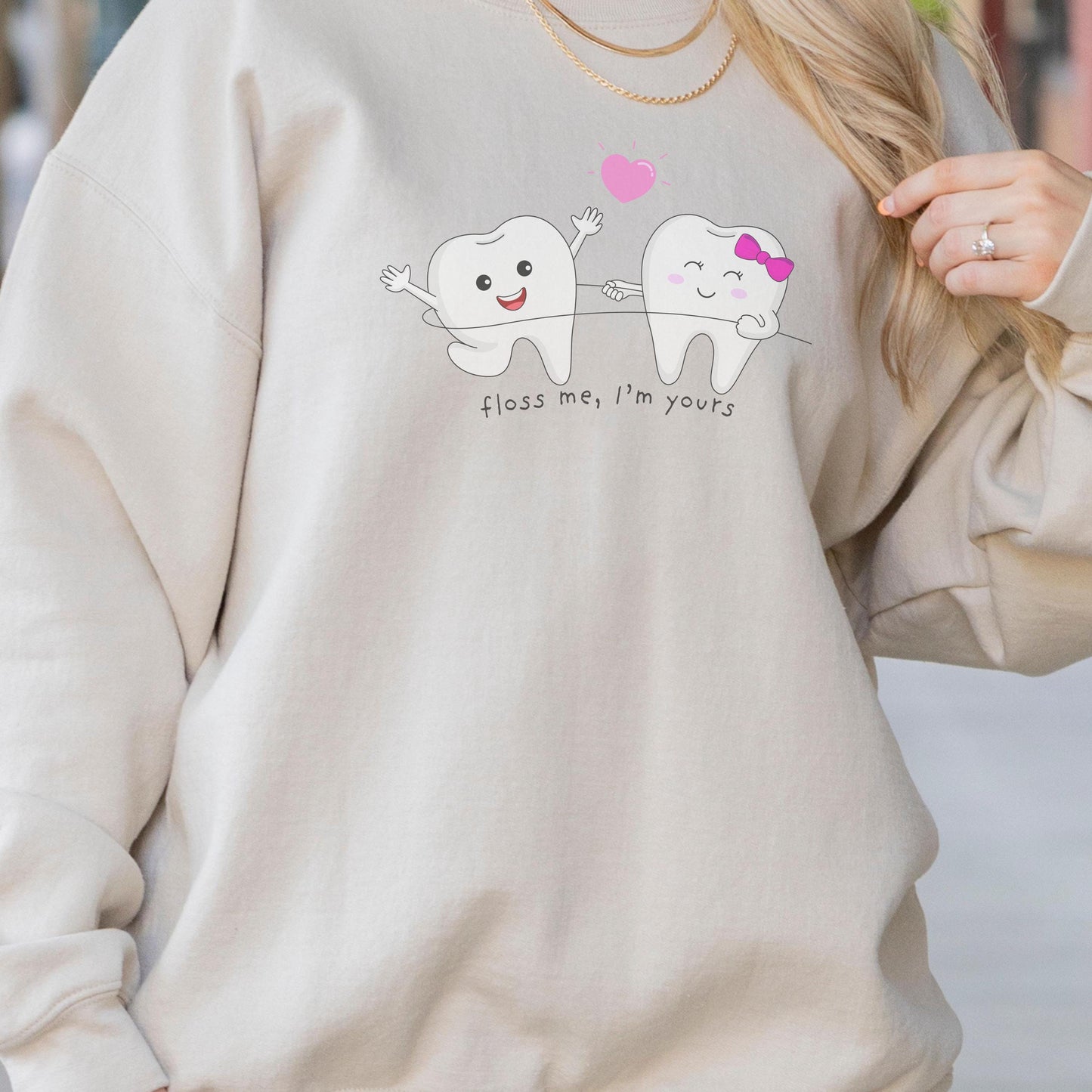 Floss Me I'm Yours Funny Valentine Sweatshirt, Funny Dental Sweater, Dental Hygiene gifts, Dental squad, Dental hygienist shirt