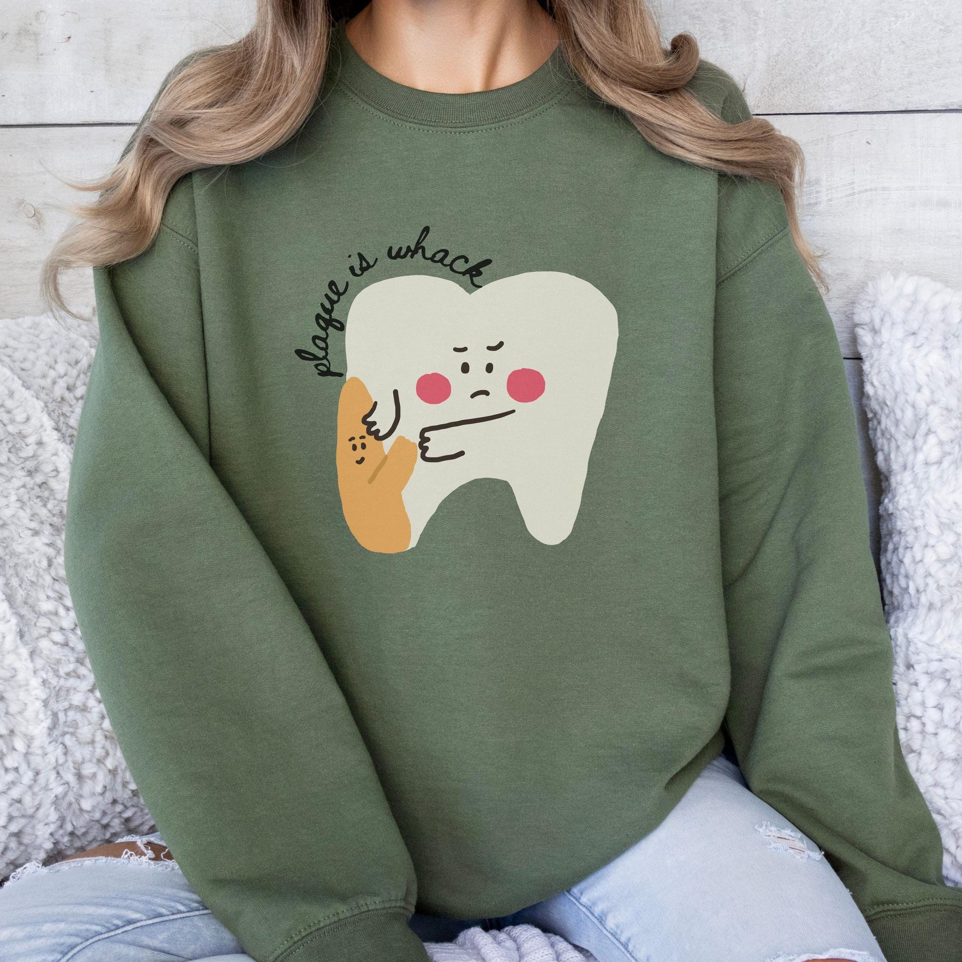 Plaque is Whack Funny Dental Sweatshirt, Dentist Gift, Gift for RDH, Dental School, Future Dentist Gift, RDH CDA Boa Dmd, Dental Student