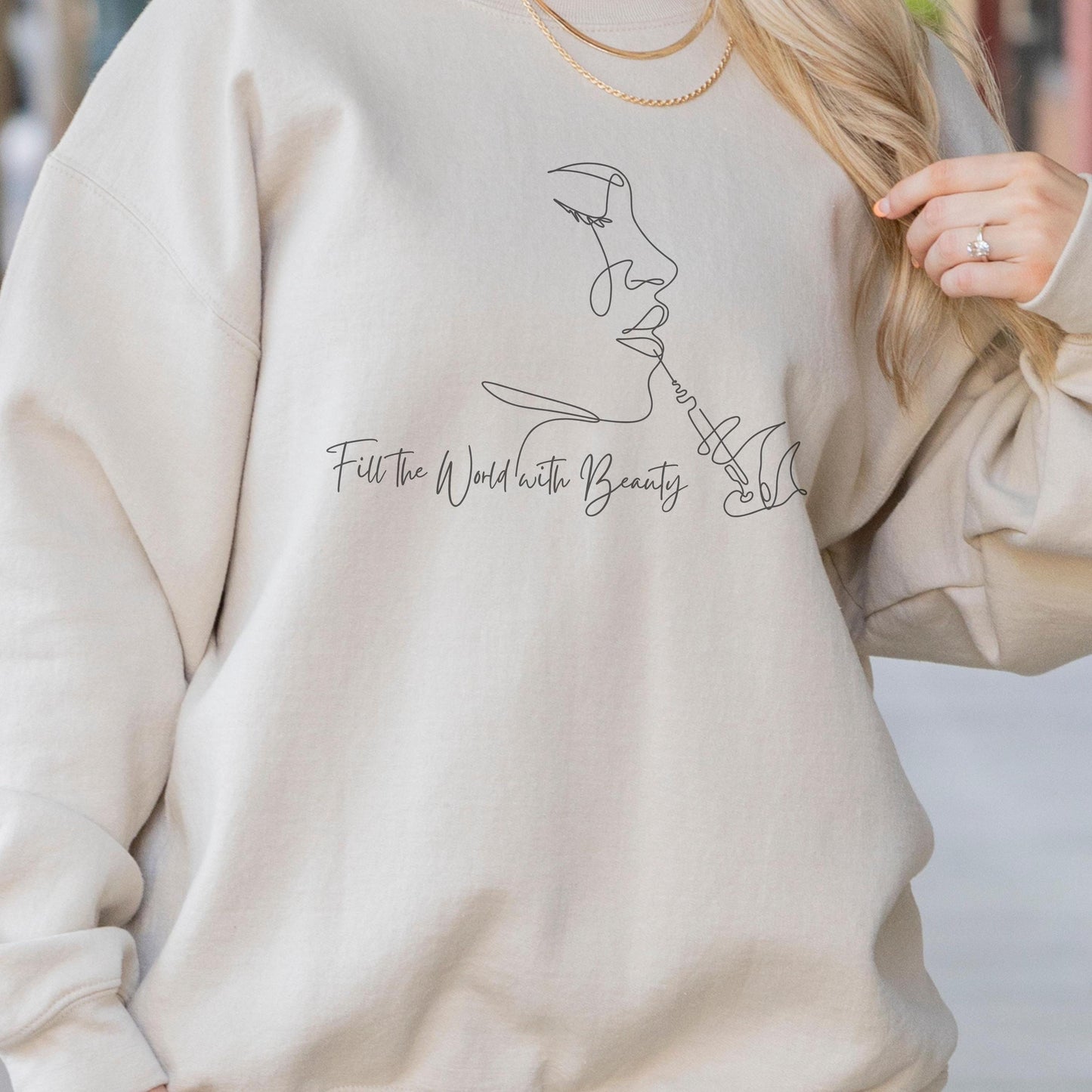 Fill The World with Beauty Aesthetics Sweatshirt, Medical Spa Gift for Nurse Injectors, Plastic Surgery, Aesthetic Injector, Botox Filler