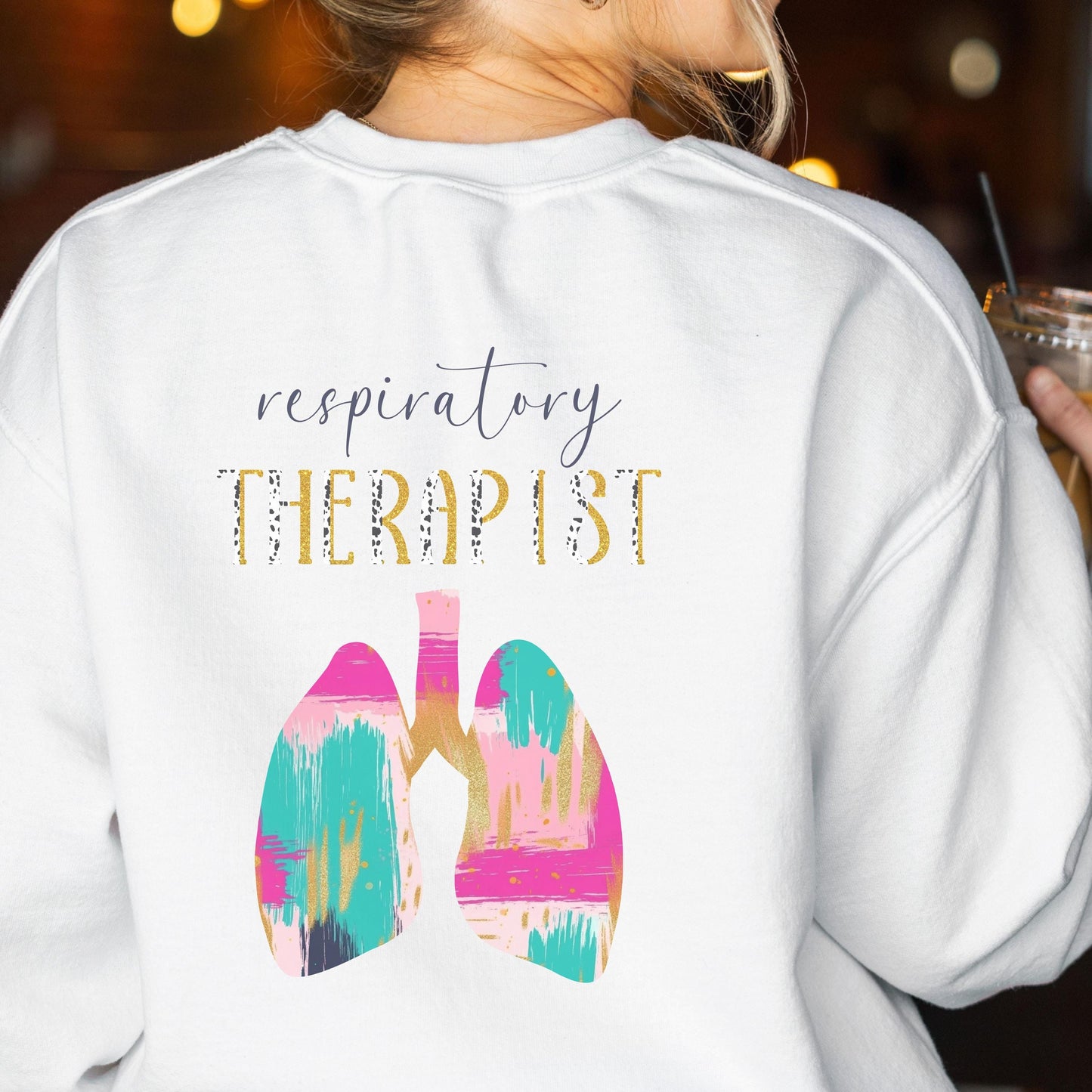 Personalized Brushstroke Respiratory Therapist Sweatshirt, RT Pullover, Graduation Gift, Gift for Respiratory Therapist, RT sweatshirt