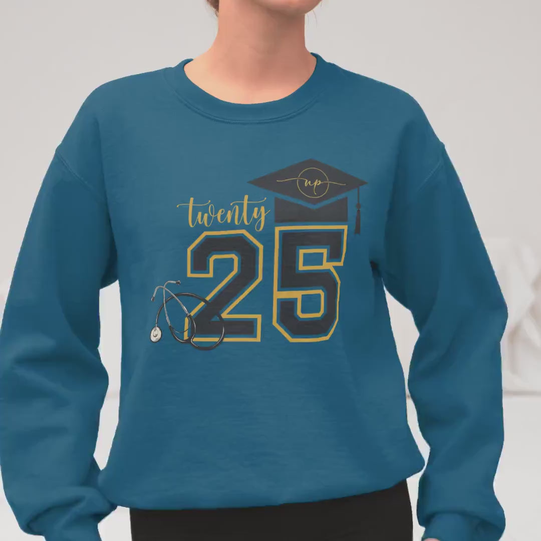 2025 Nurse Practitioner Graduation Sweatshirt, Personalized Sweatshirt, NP Student Gift, Gift for nurse, Nurse Graduation, NP Gifts